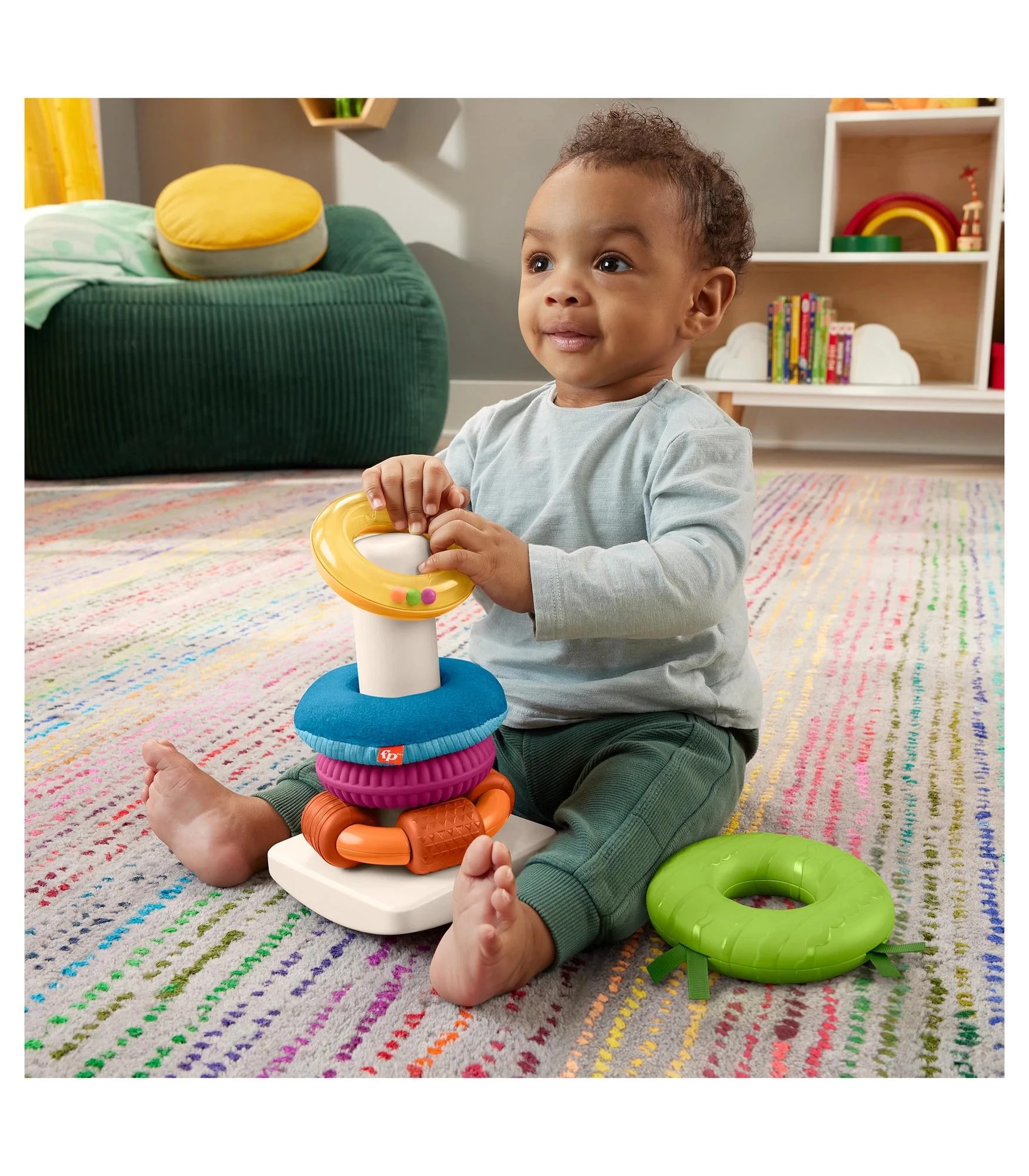 6 Fisher-Price Sensory Rock-A-Stack - Multi, 6 of 6