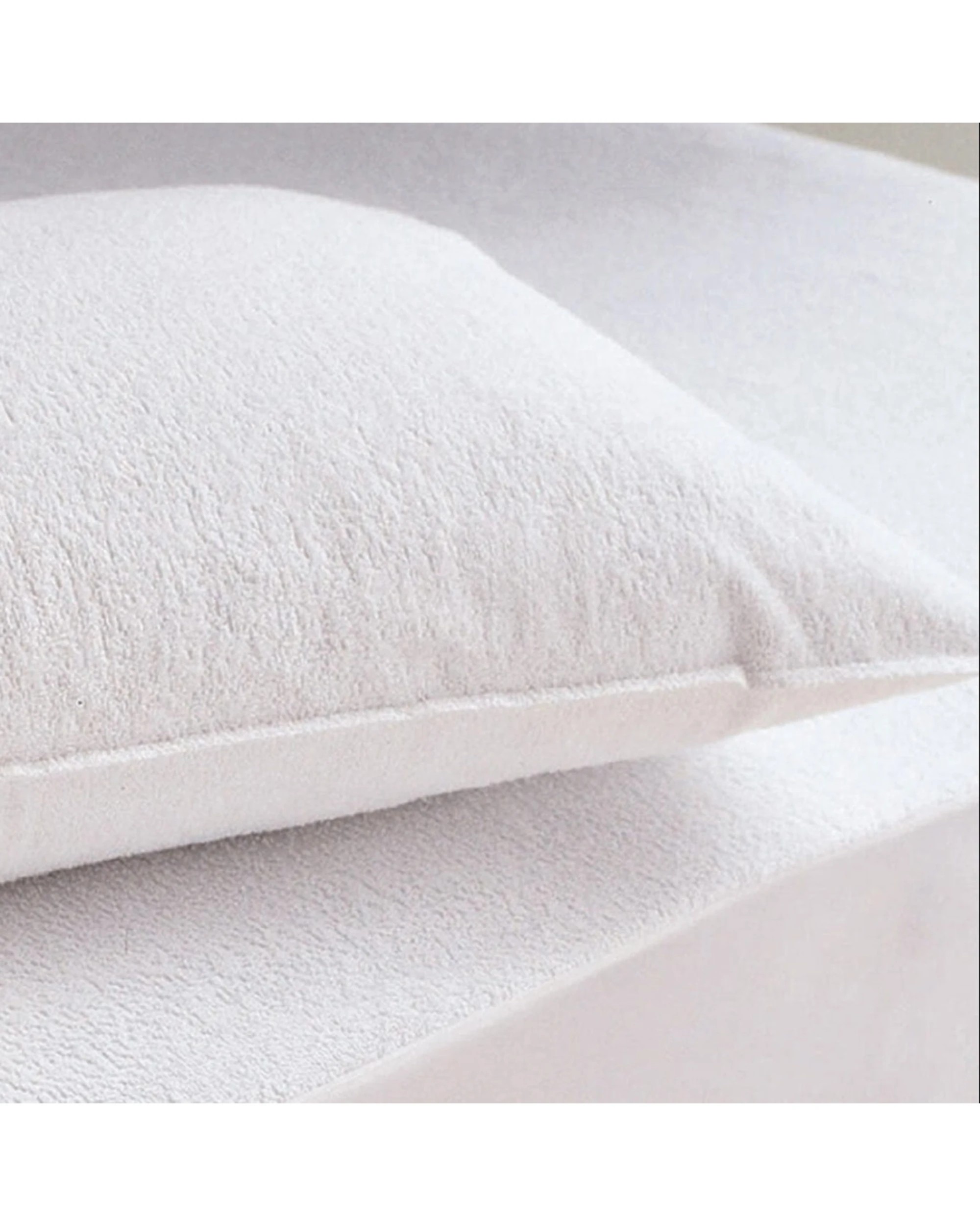1 Bedding co 2pc Bamboo Waterproof Hypoallergenic Pillow Protector Set European - One Size - White, 1 of 2