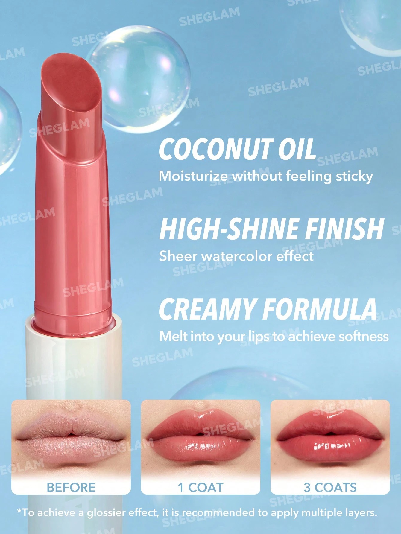 5 SHEGLAM Pout-Perfect Shine Lip Plumper - First Crush, 5 of 6