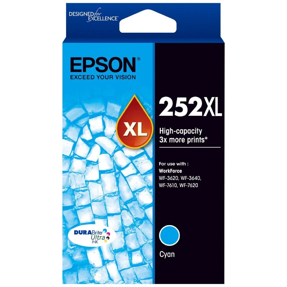 1 Epson 252XL Ink Cartridge Cyan, 1 of 1