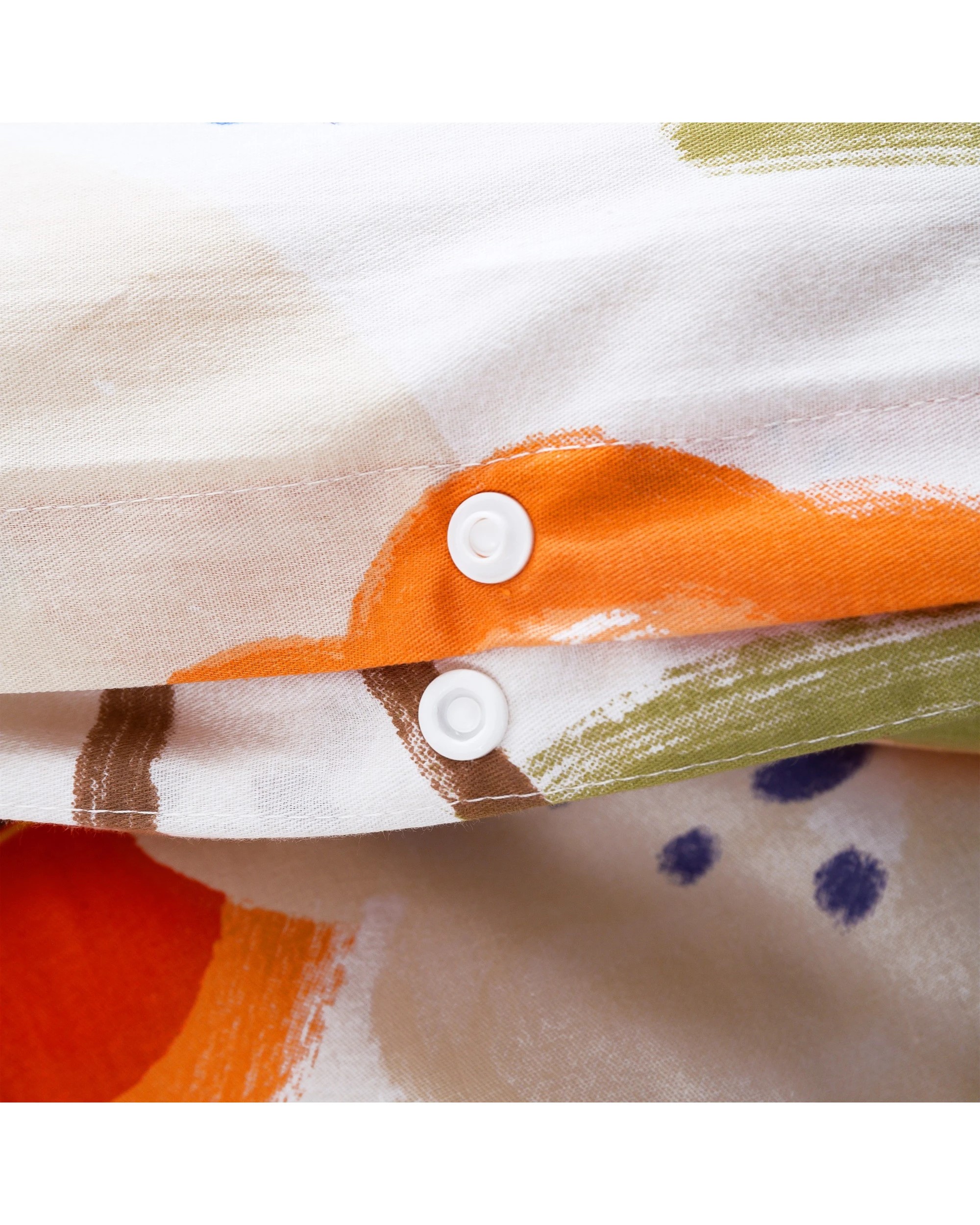 6 Dreamaker Lily 100% Cotton Quilt Cover Set - King Single Bed - Orange, 6 of 6