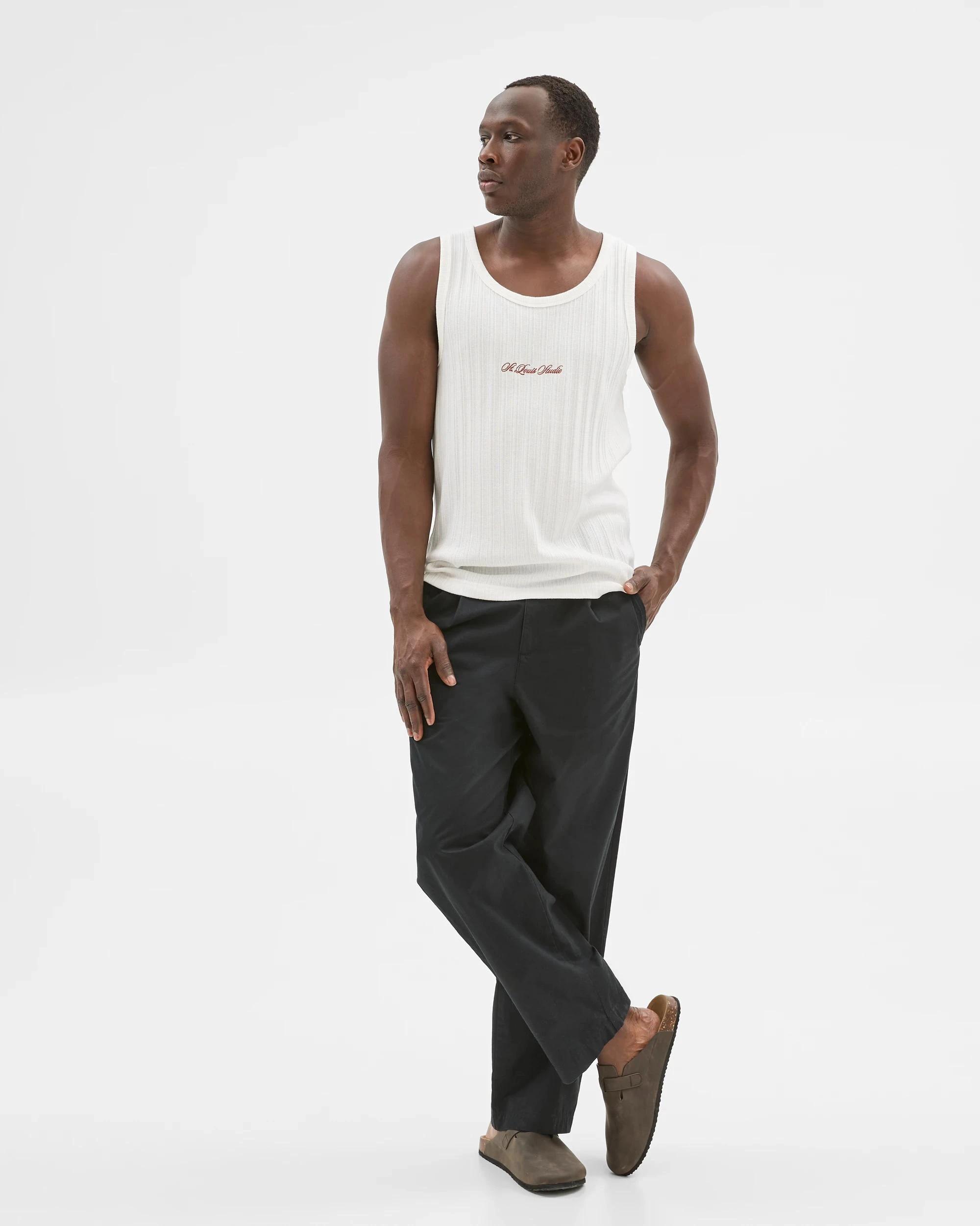 2 Australian Cotton Blend Ribbed Tank Top - Commons WHITE, 2 of 6