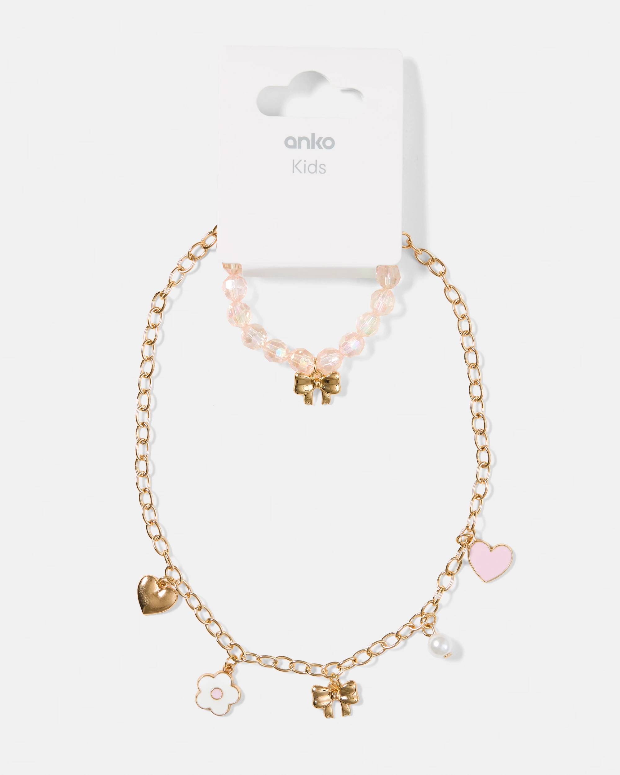 4 2 Pack Necklace and Bracelet Charms Set - Gold Tone, 4 of 4