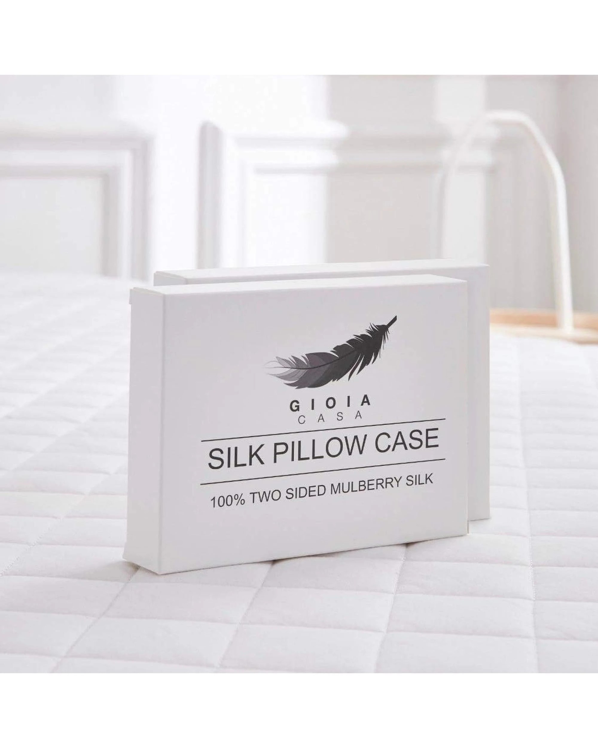 4 Gioia Casa 2-Pack Mulberry Silk Pillowcases Soft Hypoallergenic - Charcoal, 4 of 4