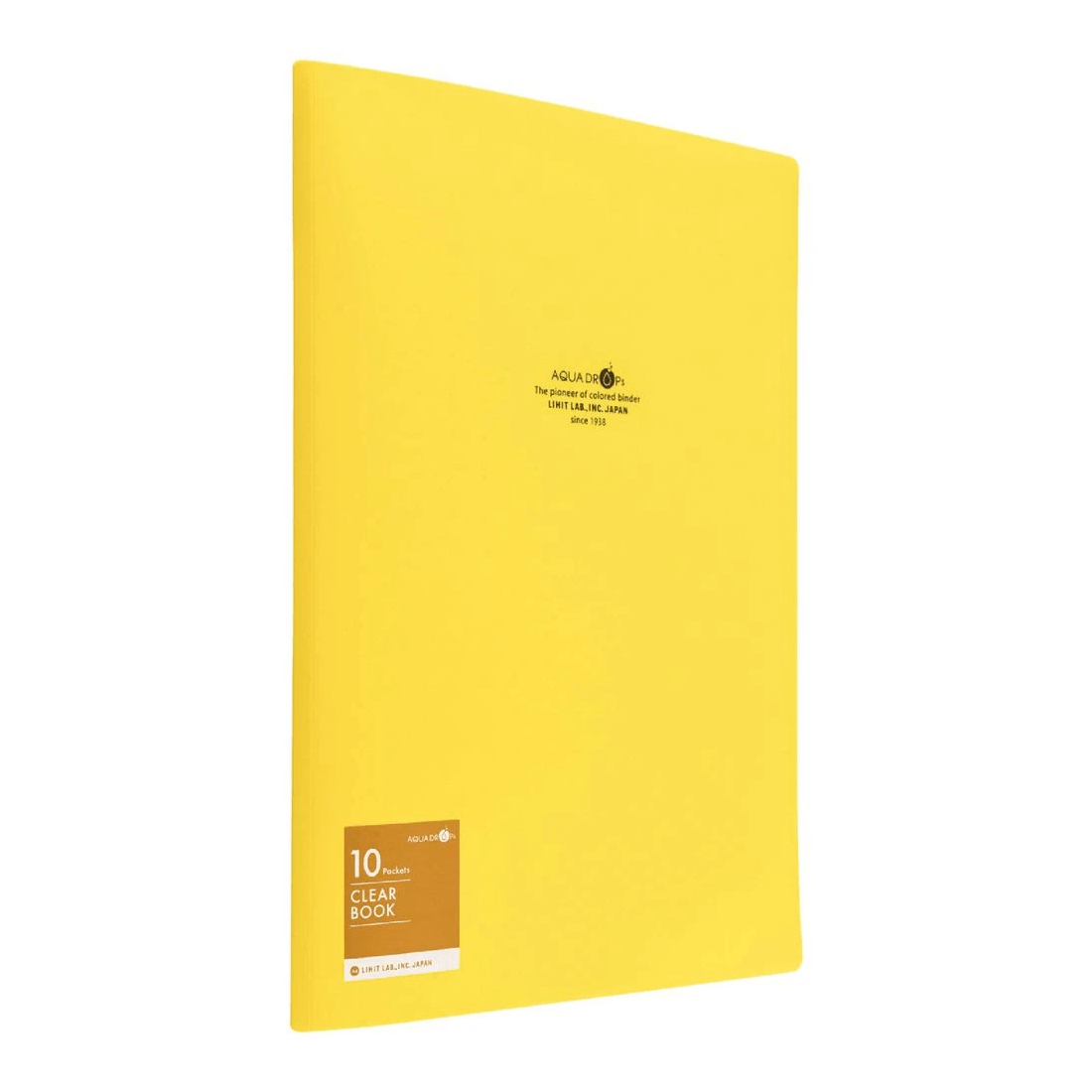1 Aqua Drops Display Book A4 10 Pockets Vivid Yellow, 1 of 4