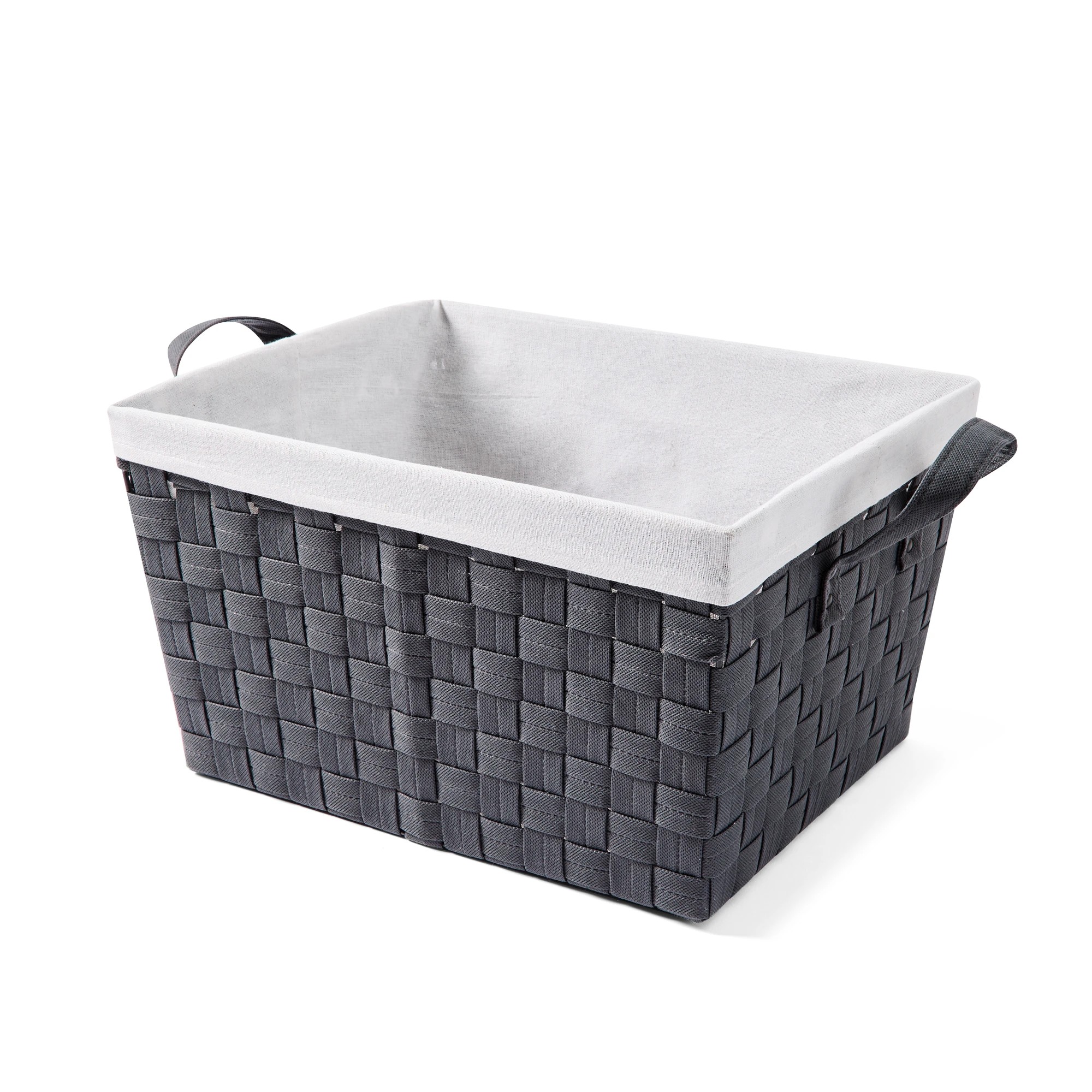 2 Non Woven Basket with Liner - Medium, Charcoal, 2 of 8