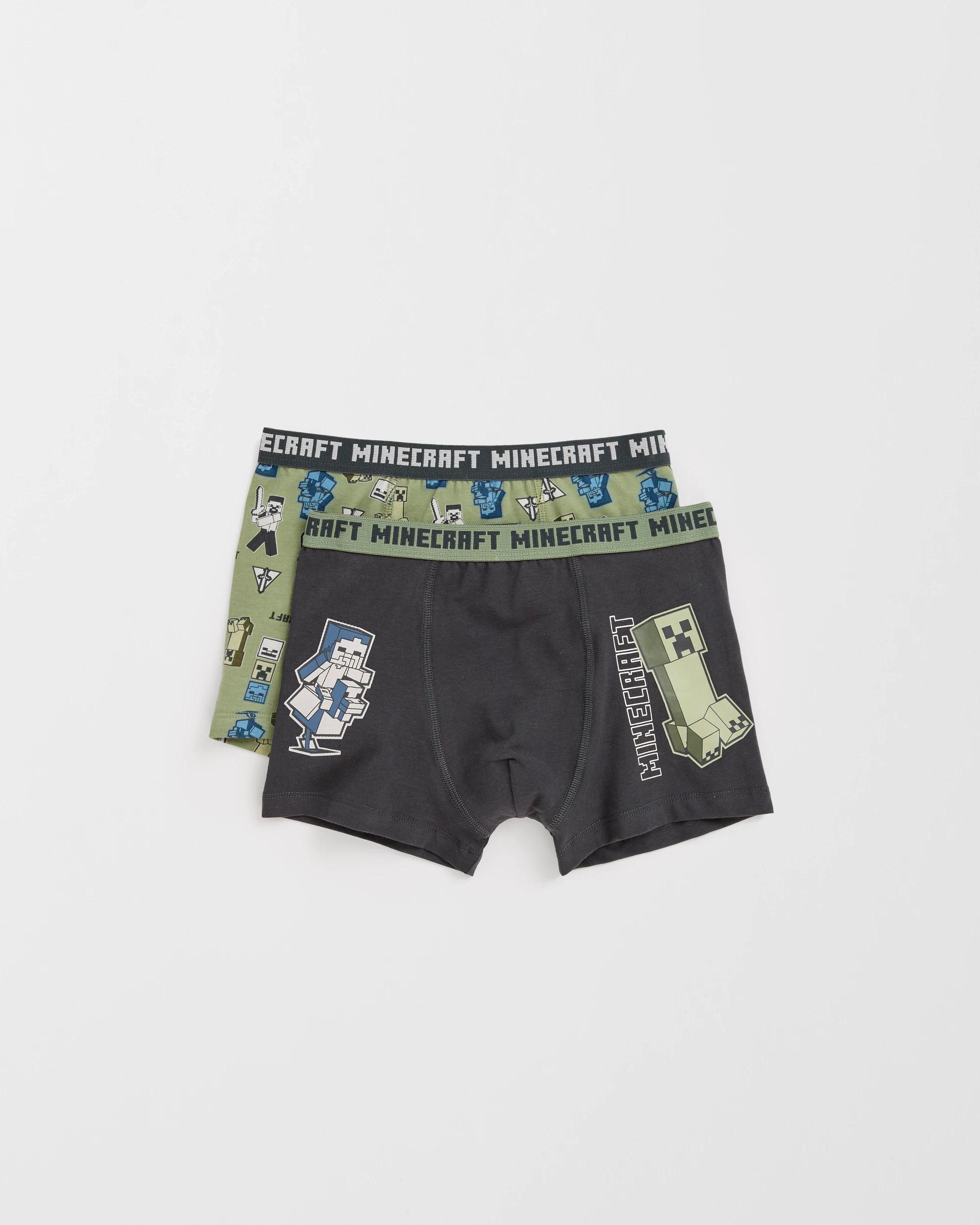 1 Minecraft Australian Cotton Blend 2 Pack Older Boys Trunks MINECRAFT, 1 of 1