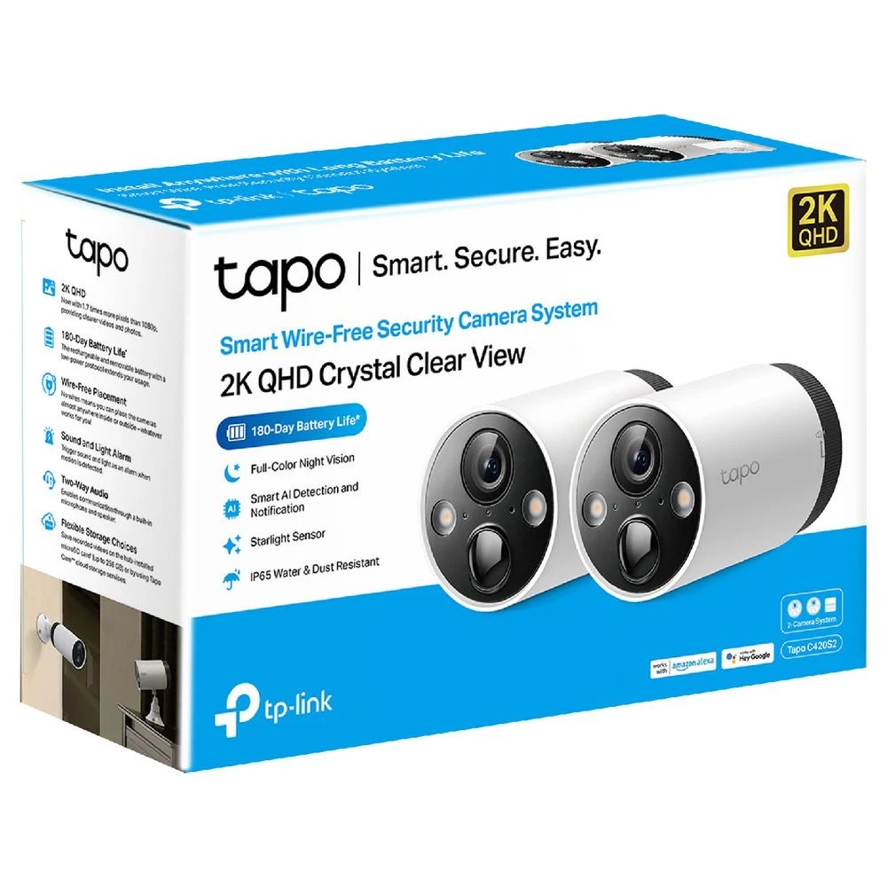 2 TP-Link Tapo Smart Wireless Security Cameras 2 Pack, 2 of 2