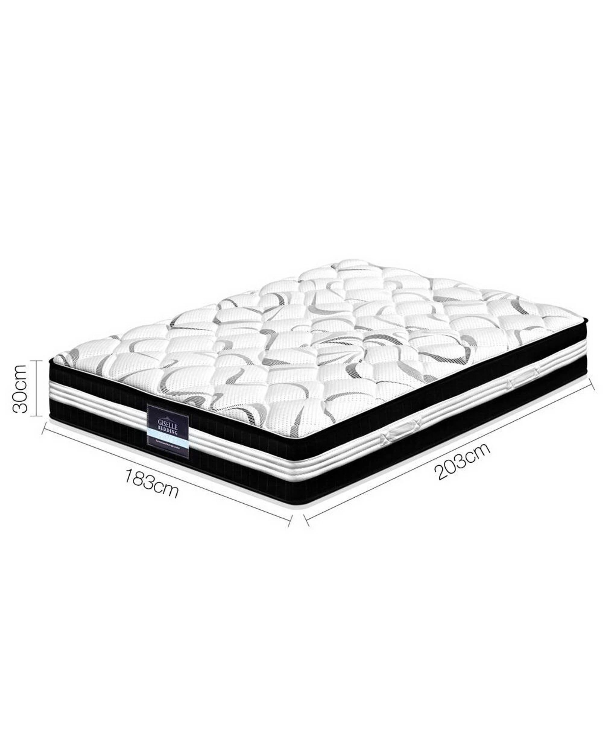 2 Giselle Bedding 30cm Mattress Medium Firm King - King Bed - Multi, 2 of 8