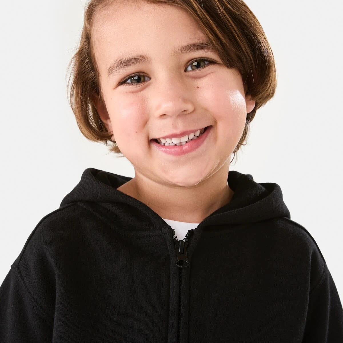 4 Plain Zip Through Hoodie Black, 4 of 10