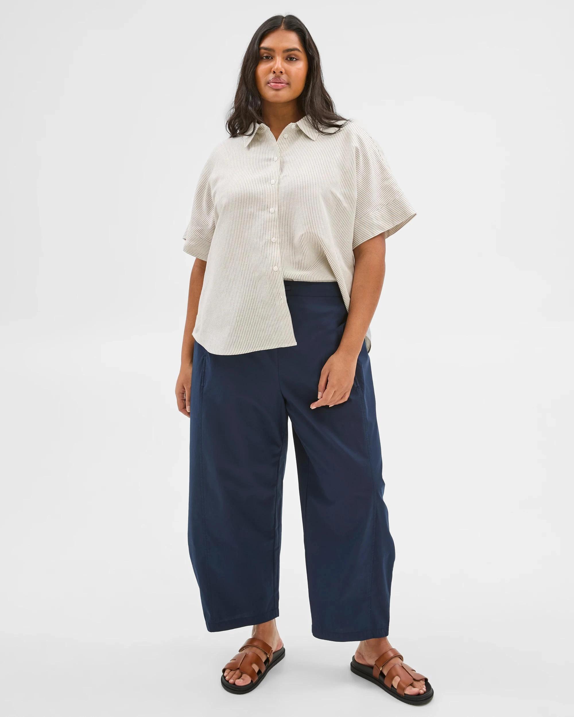 2 Target Plus Size Barrel Leg Jogger Pants NAVY BLAZER, 2 of 7