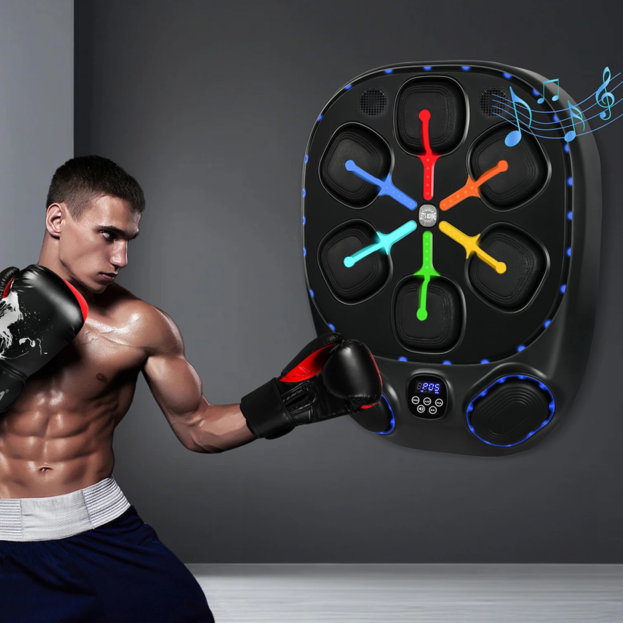 7 Centra Smart Music Boxing Machine Wall Mounted Target Adult Punching 8 OZ Glove, 7 of 9
