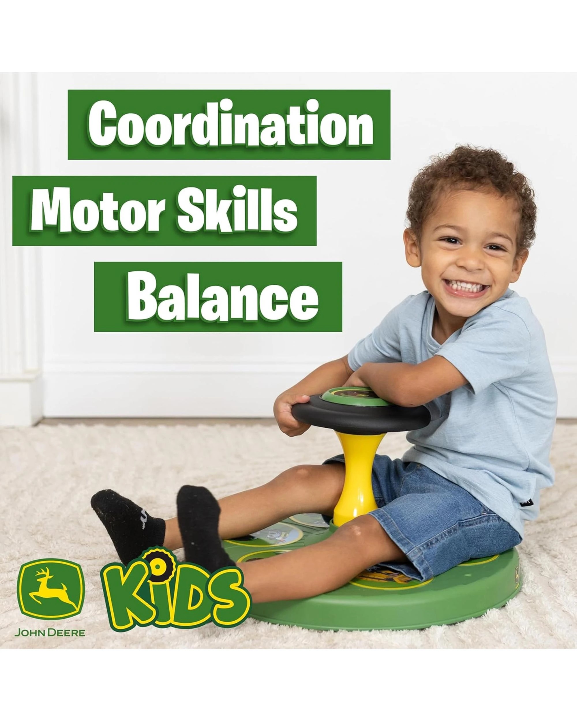 3 John Deere Kids Twist and Twirl Spinning Balance Toy, 3 of 6
