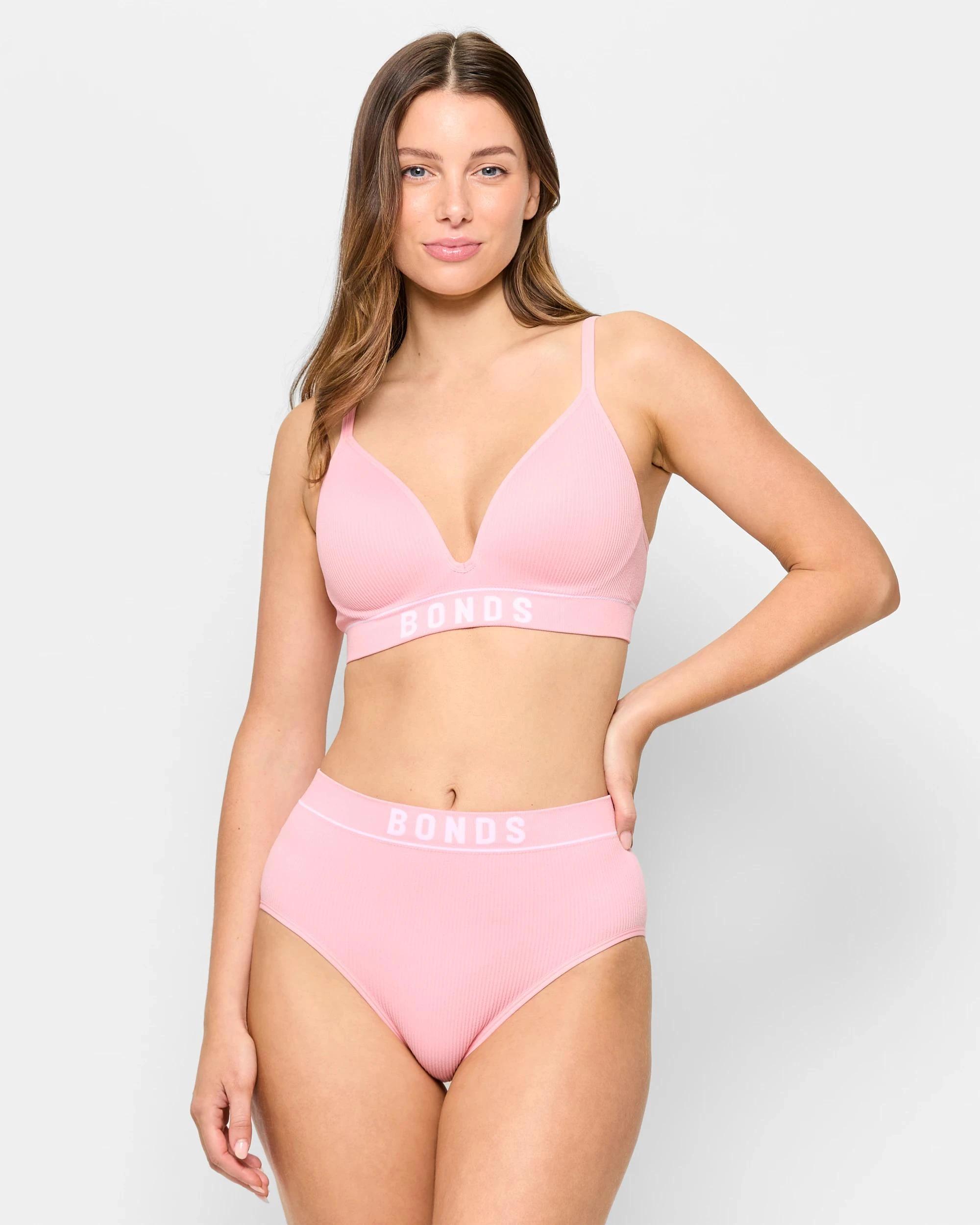 2 Womens Retro Rib T-Shirt Crop Bra - Bonds SUGAR SYRUP, 2 of 4