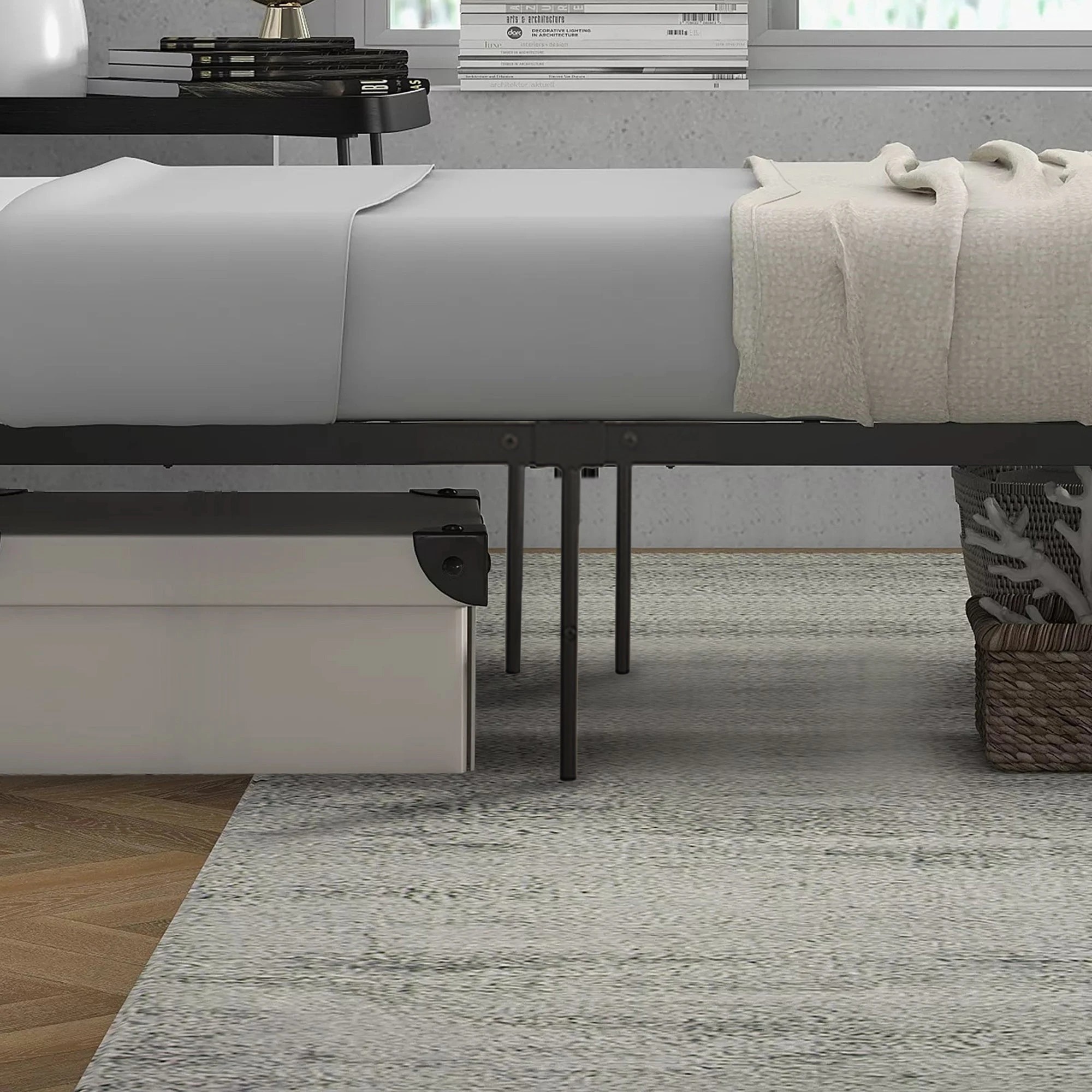 7 Foret Bed Frame Metal King Size Mattress Base Steel Bedroom Base Platform - Assorted, 7 of 9