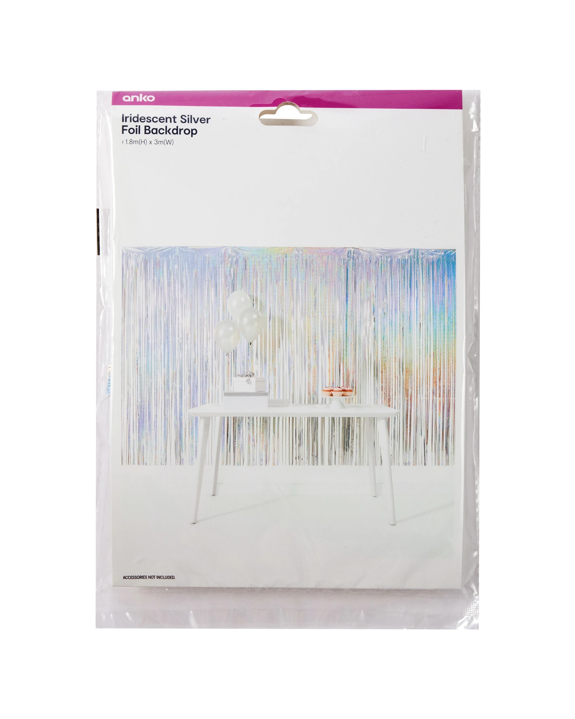 5 Iridescent Silver Foil Backdrop, 5 of 5