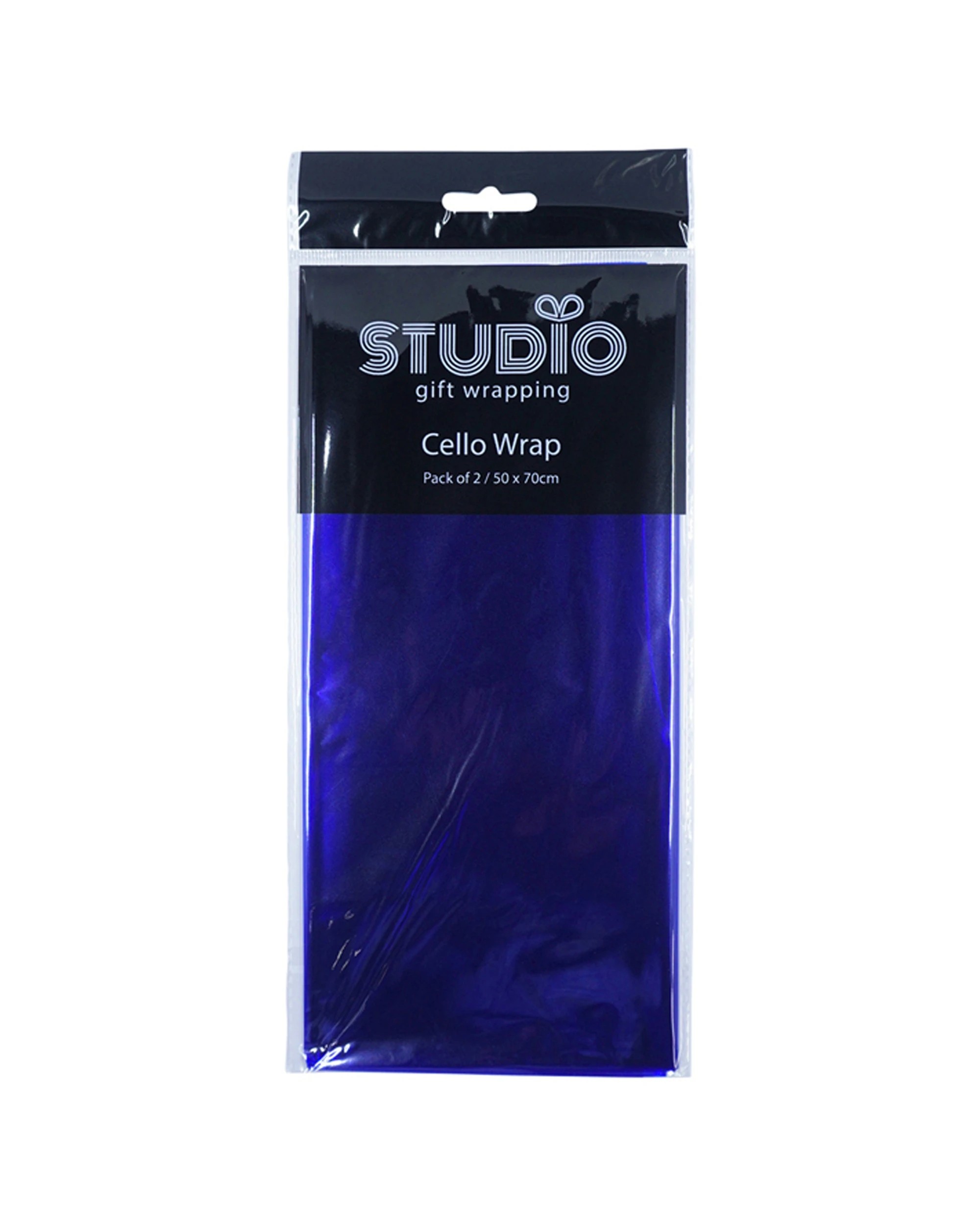 2 2pc Studio Gift Wrapping Cello Wrap 50x70cm Blue Party Decor Decoration
 - Blue, 2 of 3