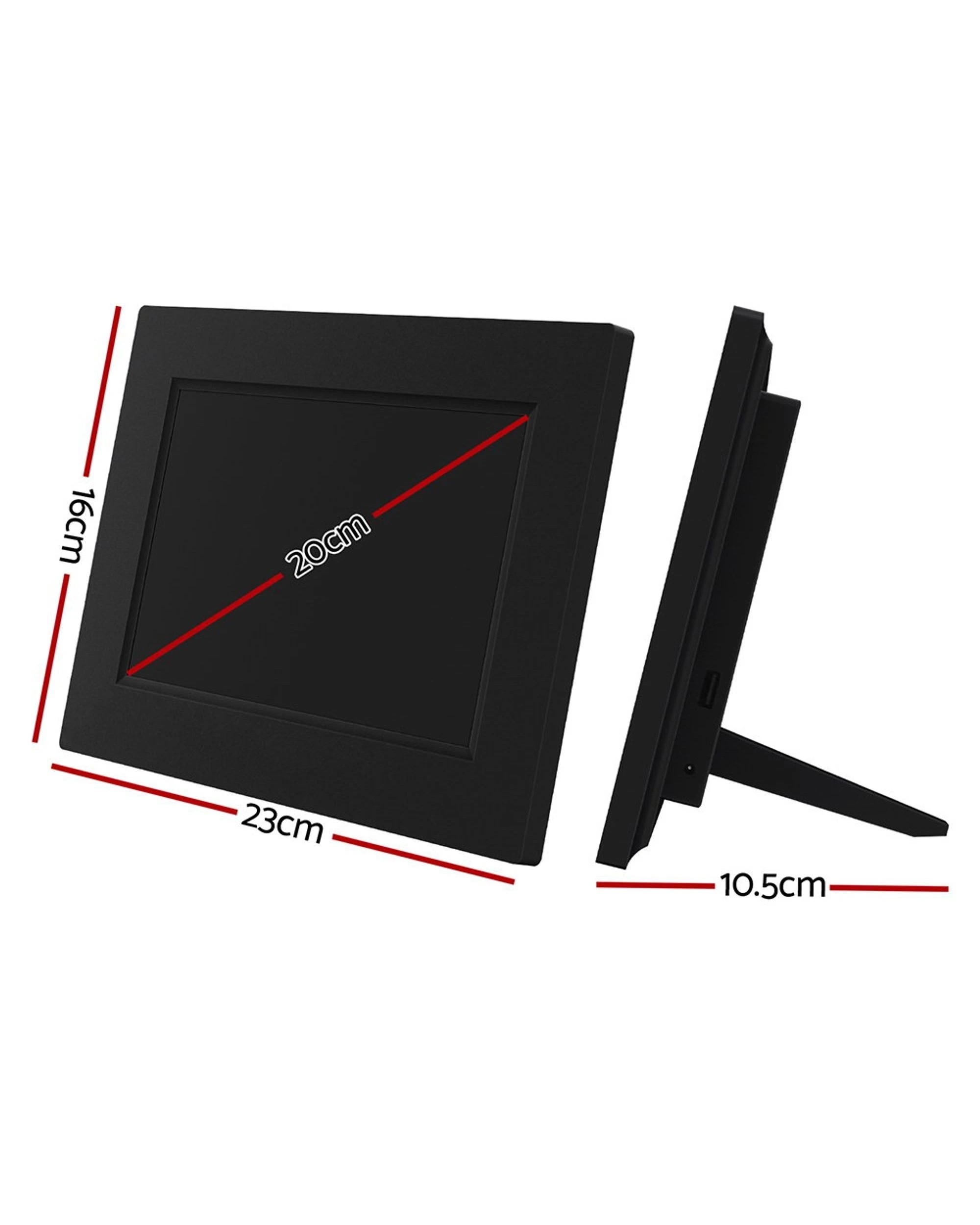 2 Artiss 8" Digital Day Clock Calendar Alarm - Black, 2 of 7