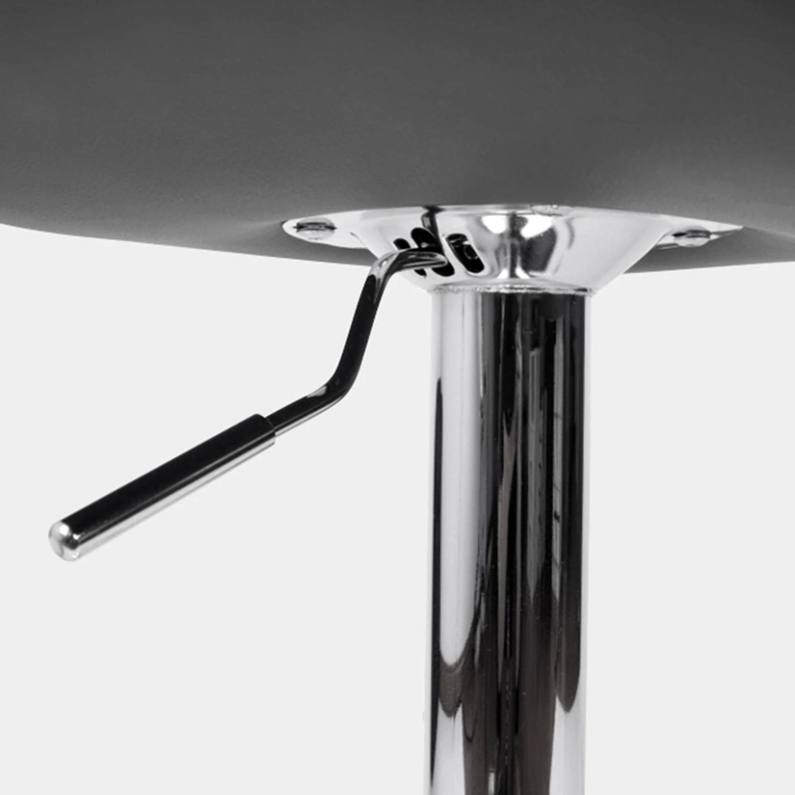 6 Alfordson 4x Bar Stools Luna Kitchen Swivel Chair Leather Gas Lift - Grey, 6 of 10