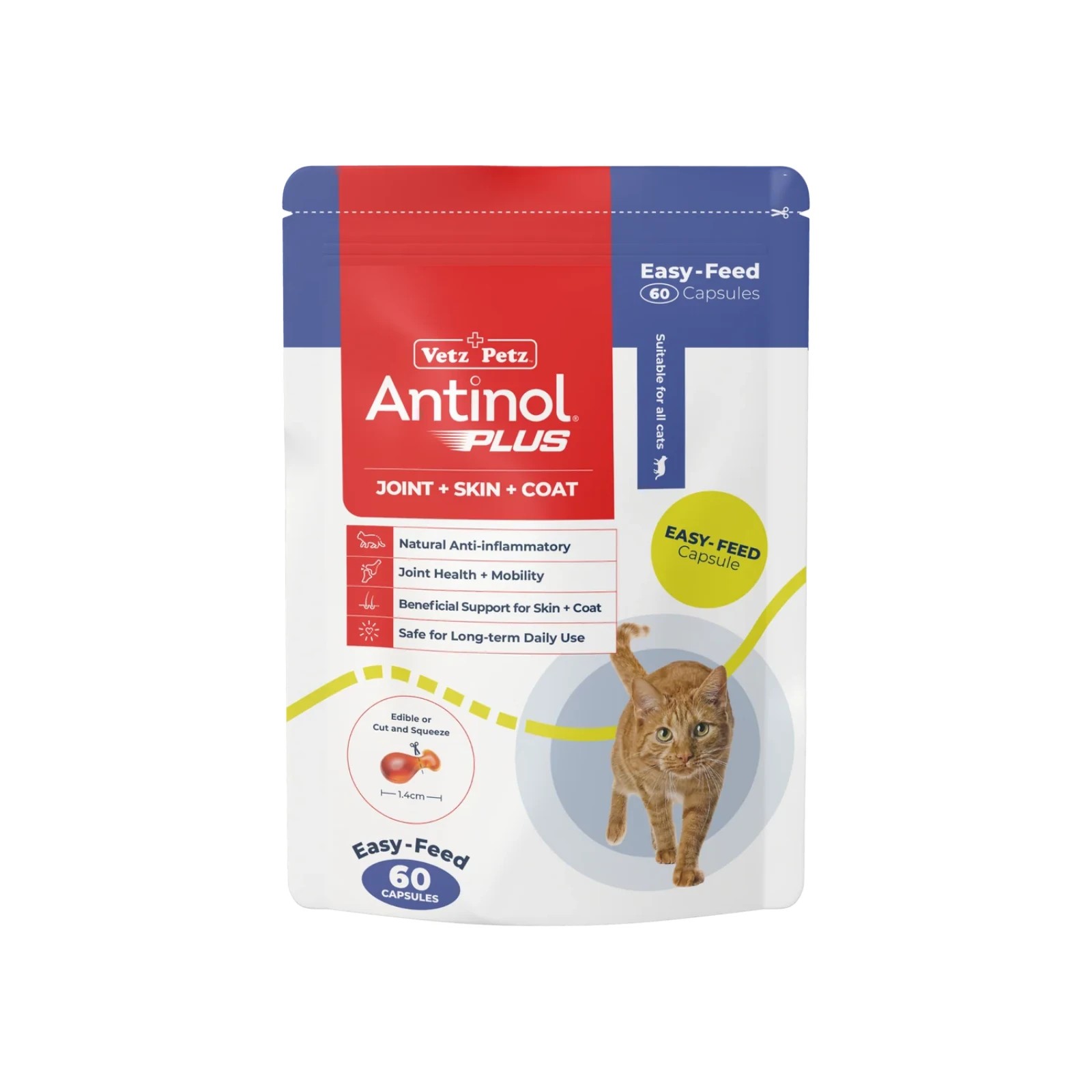 1 Antinol Plus Easy-feed Capsules For Cats - 60 Capsules, 1 of 2