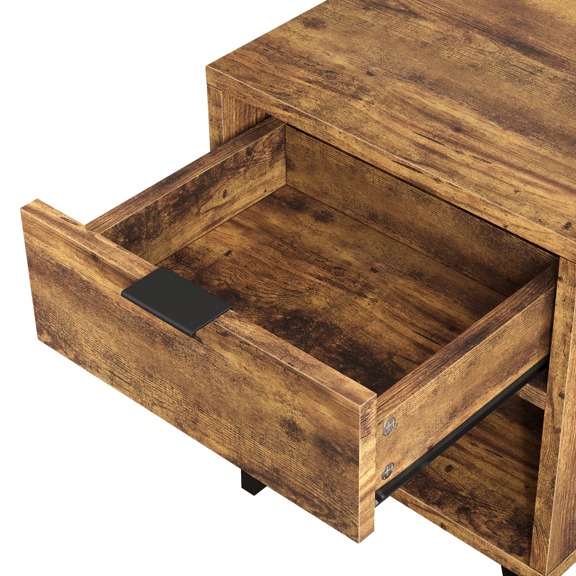 9 Alfordson Bedside Table Retro Nightstand Side Cabinet Storage Shelf - Oak, 9 of 10