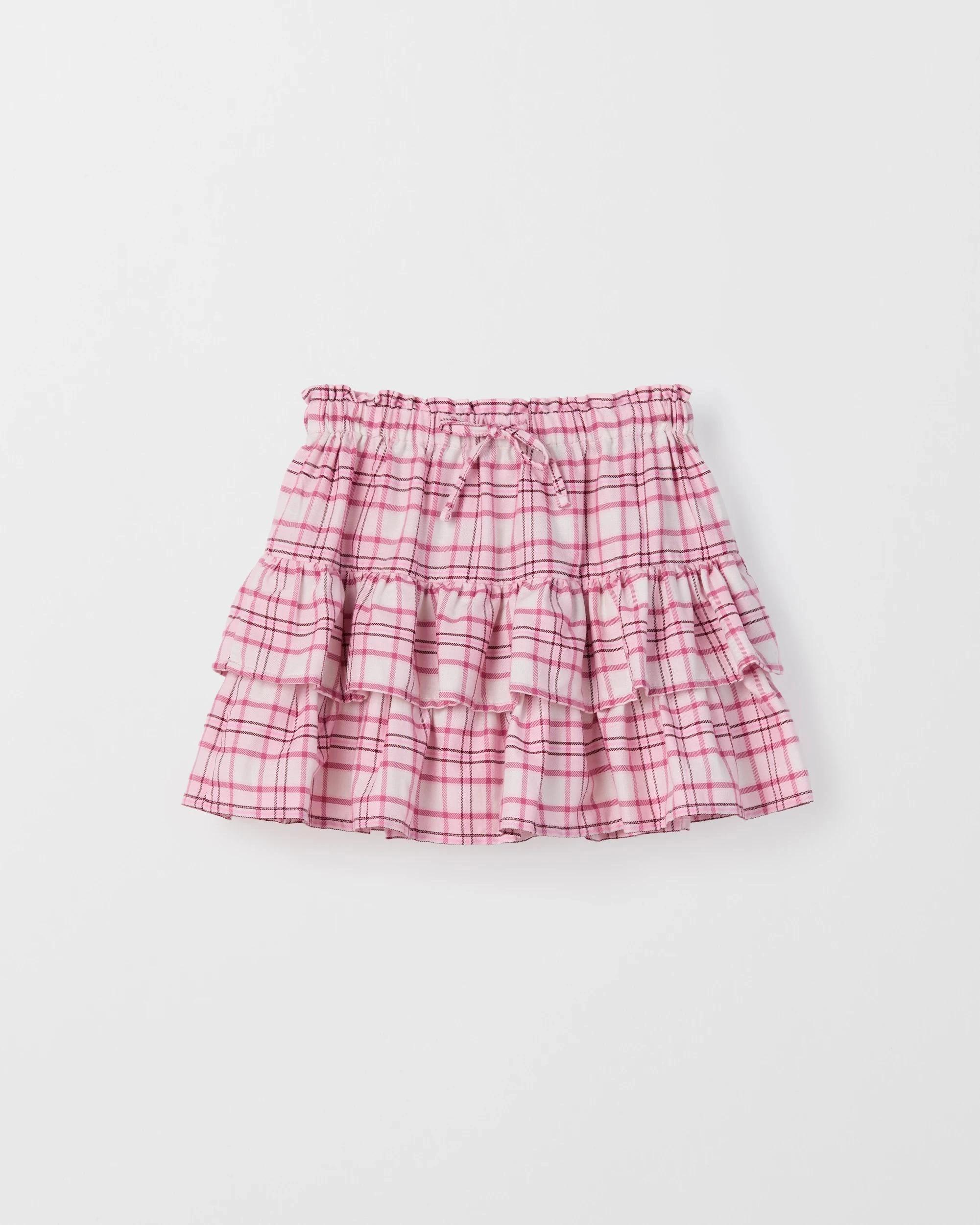 7 Target Australian Cotton Fashion Woven Check Rara Skirt PINK, 7 of 10