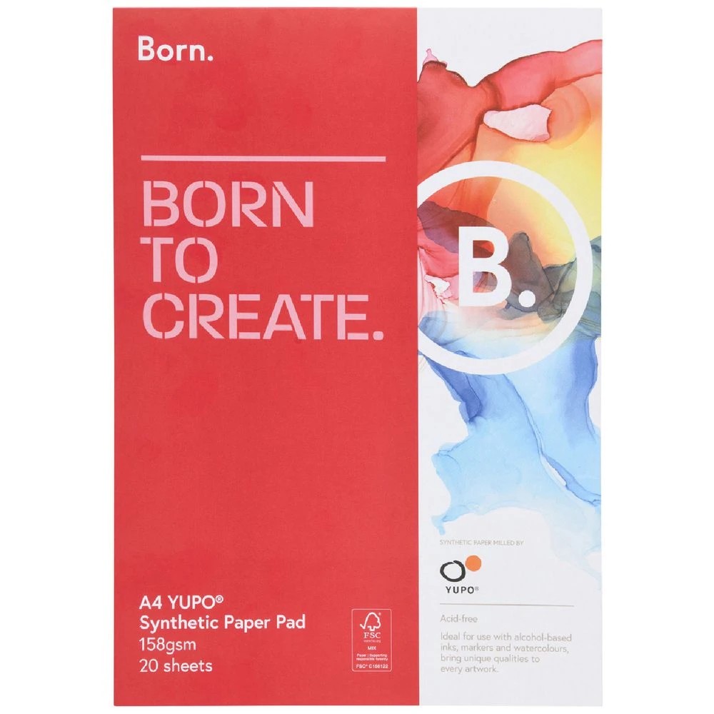 1 Born A4 Yupo Pad 158gsm 20 Page, 1 of 3