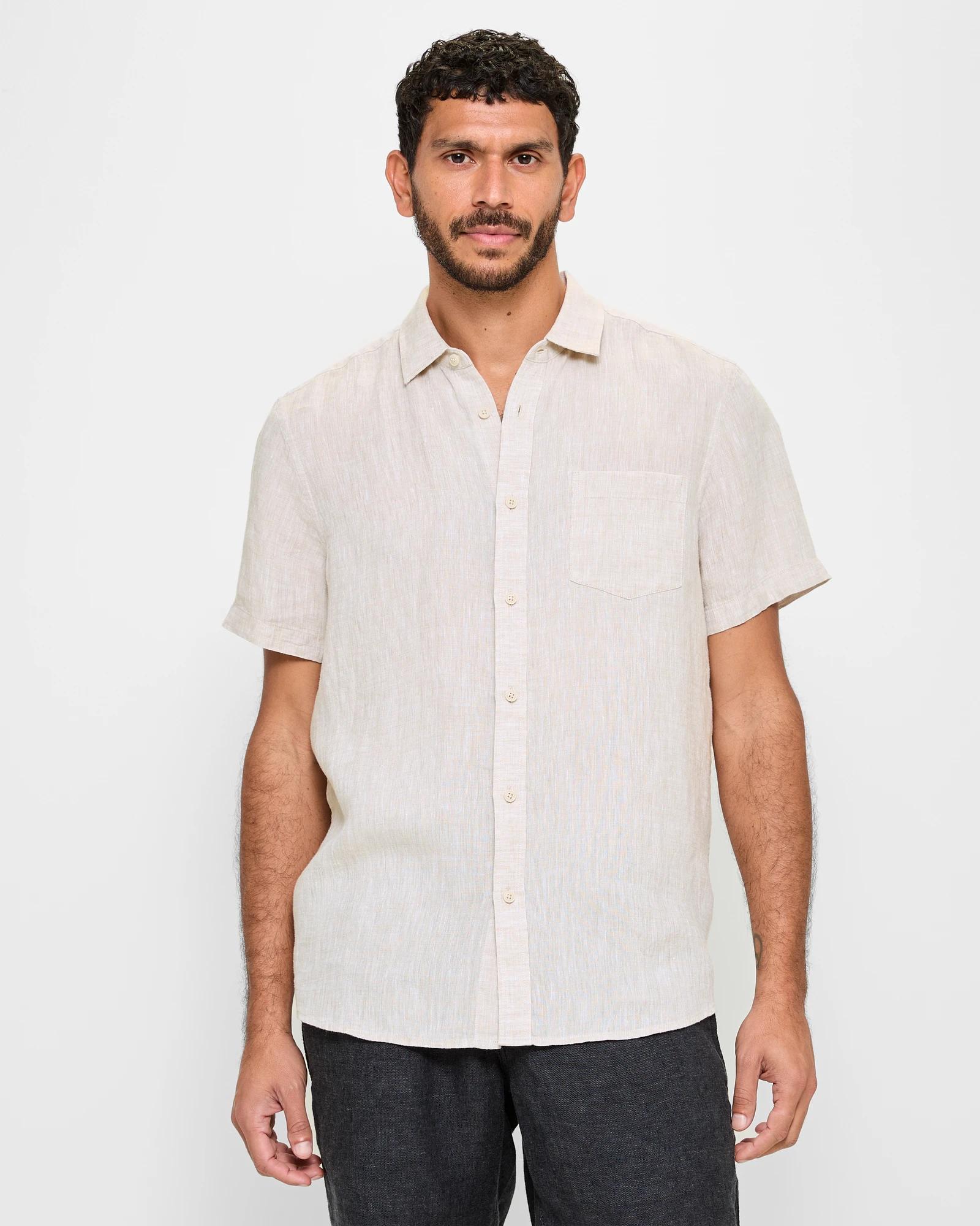 1 Target European Linen Shirt NEUTRAL, 1 of 5