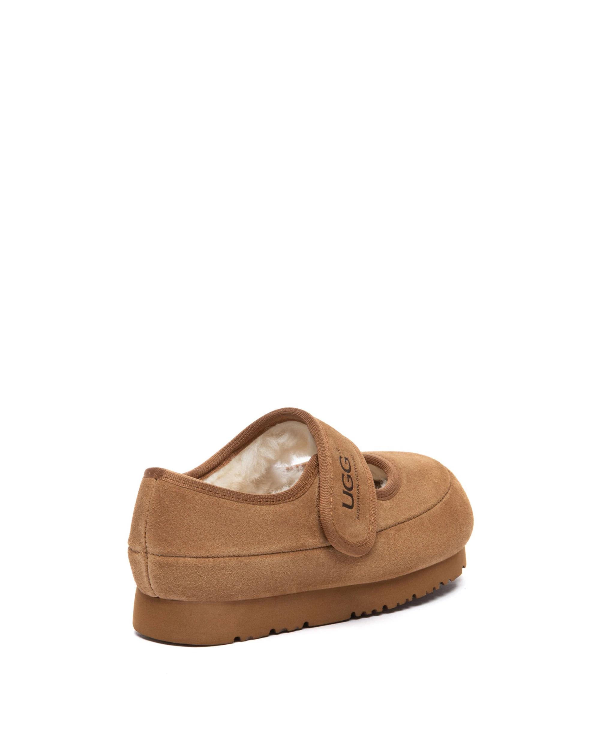 3 Australian Shepherd UGG Kids Mary Jane Millie Slippers CHESTNUT, 3 of 5