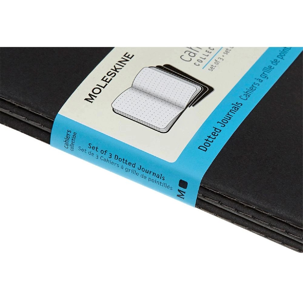 5 Moleskine Cahier Large Dot Grid Notebook Black 3 Pack, 5 of 5