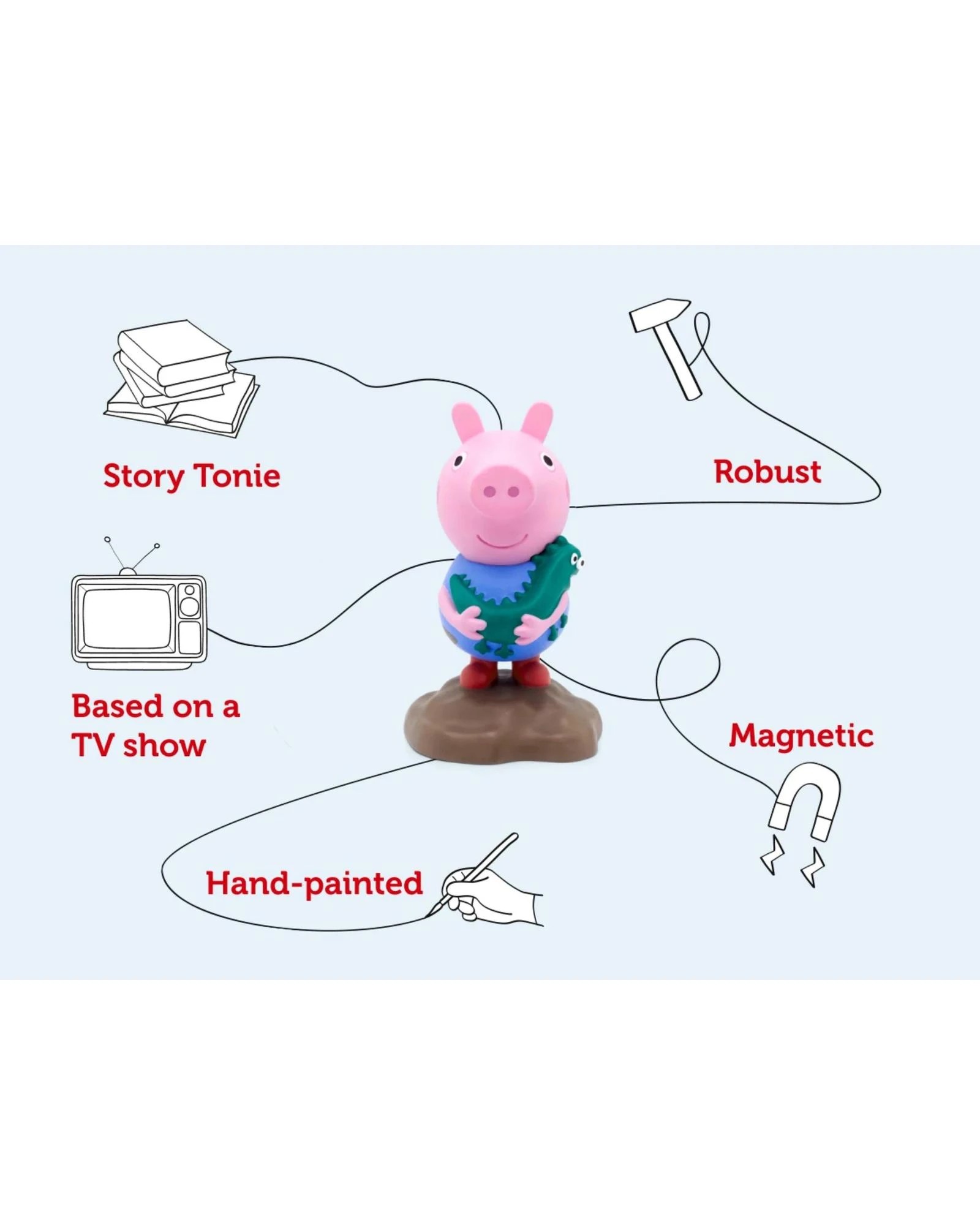 3 Tonies - Peppa Pig - George Pig Tonie Audio Character - Multi, 3 of 6