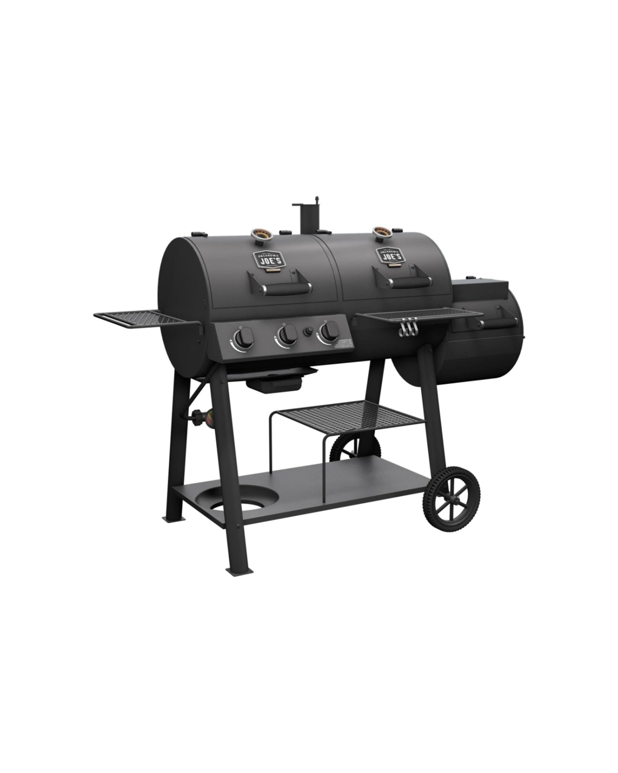 1 Oklahoma Joes Canyon Combo Charcoal 3 Burner Gas Smoker And Grill - Black, 1 of 7