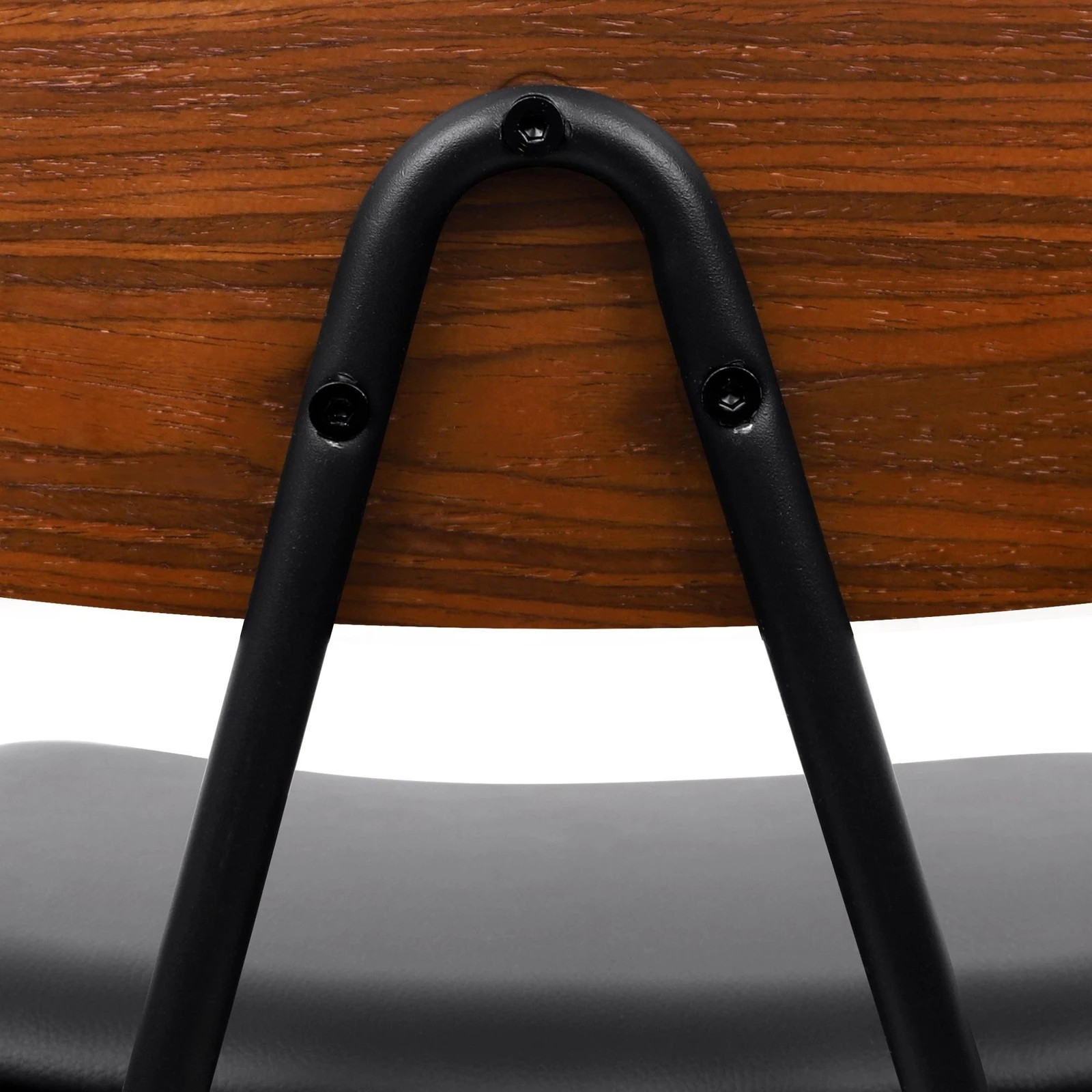 7 Alfordson 4x Wooden Bar Stools Mabel Kitchen Dining Chair Wood Vintage - Black, 7 of 10