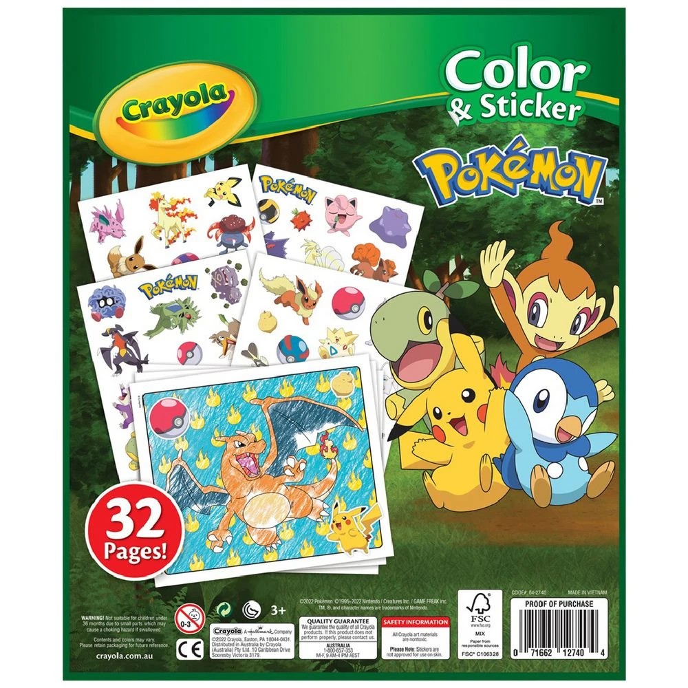 2 Crayola Colour & Sticker Book Pokémon, 2 of 3