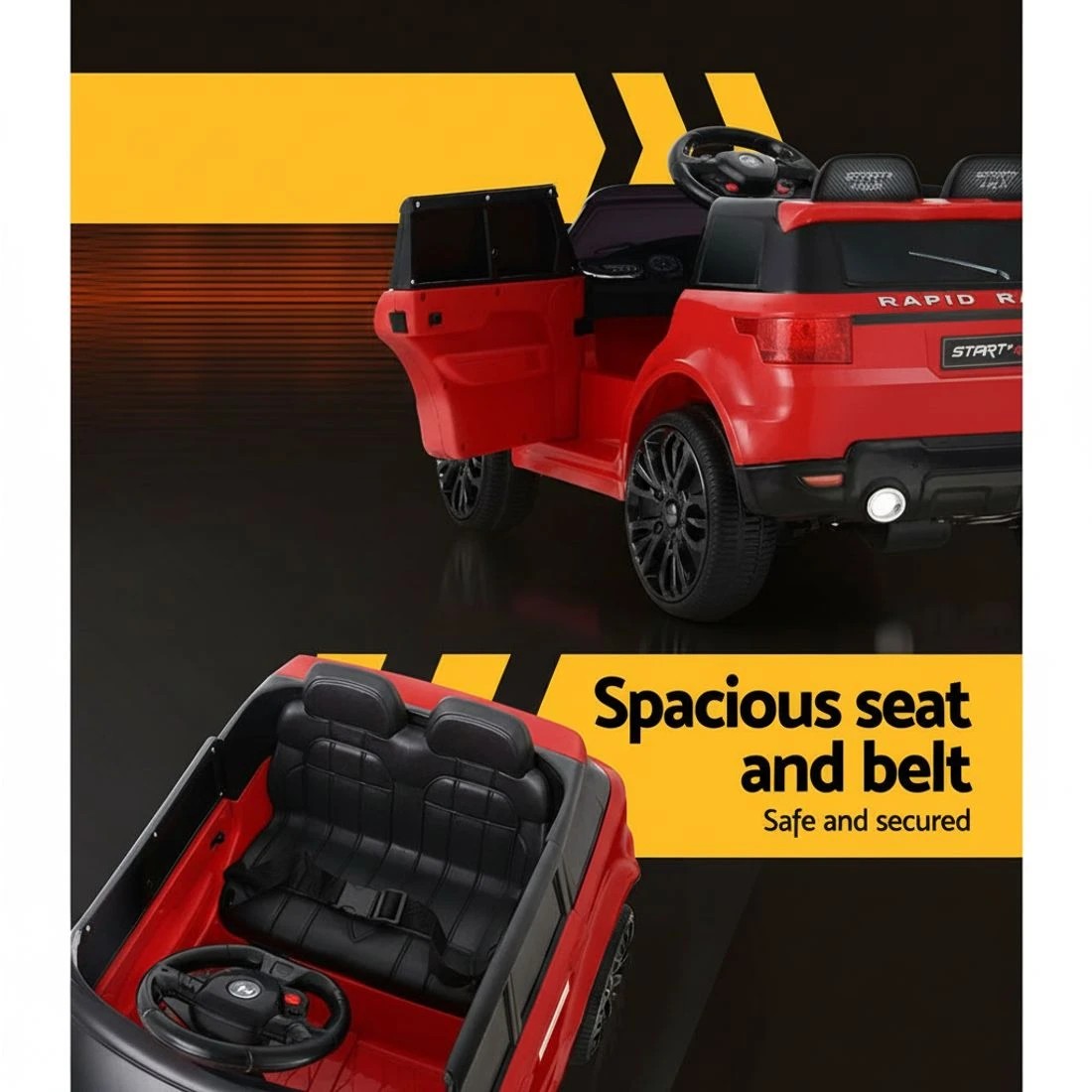 5 Rigo Kids Electric Ride On Car SUV Cars Remote 12V Red - Red, 5 of 5