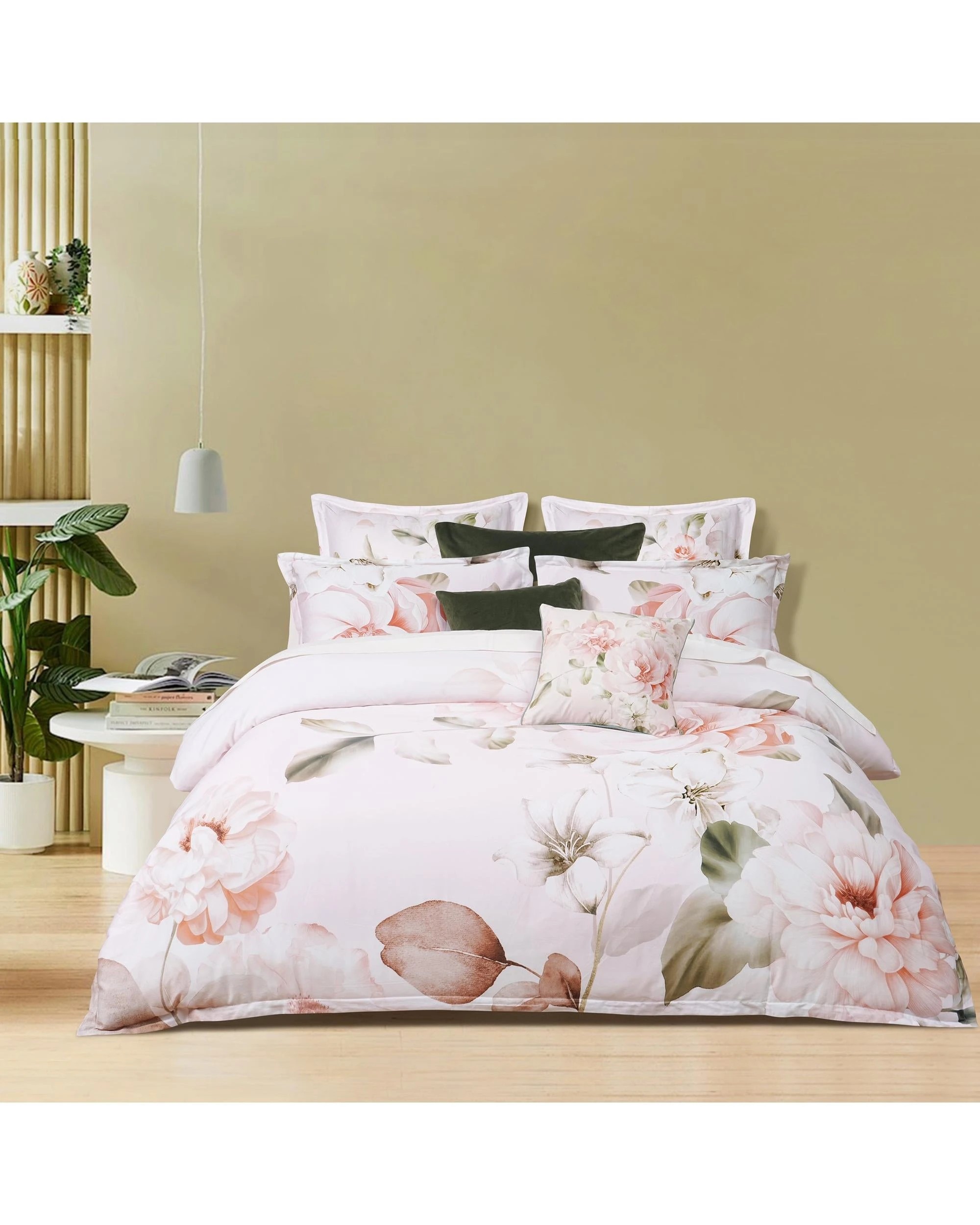 2 Bianca Bedding LAYLA Cotton Sateen Queen Quilt Cover Set (210cm x 210cm)
 - Queen Bed
 - white, 2 of 5