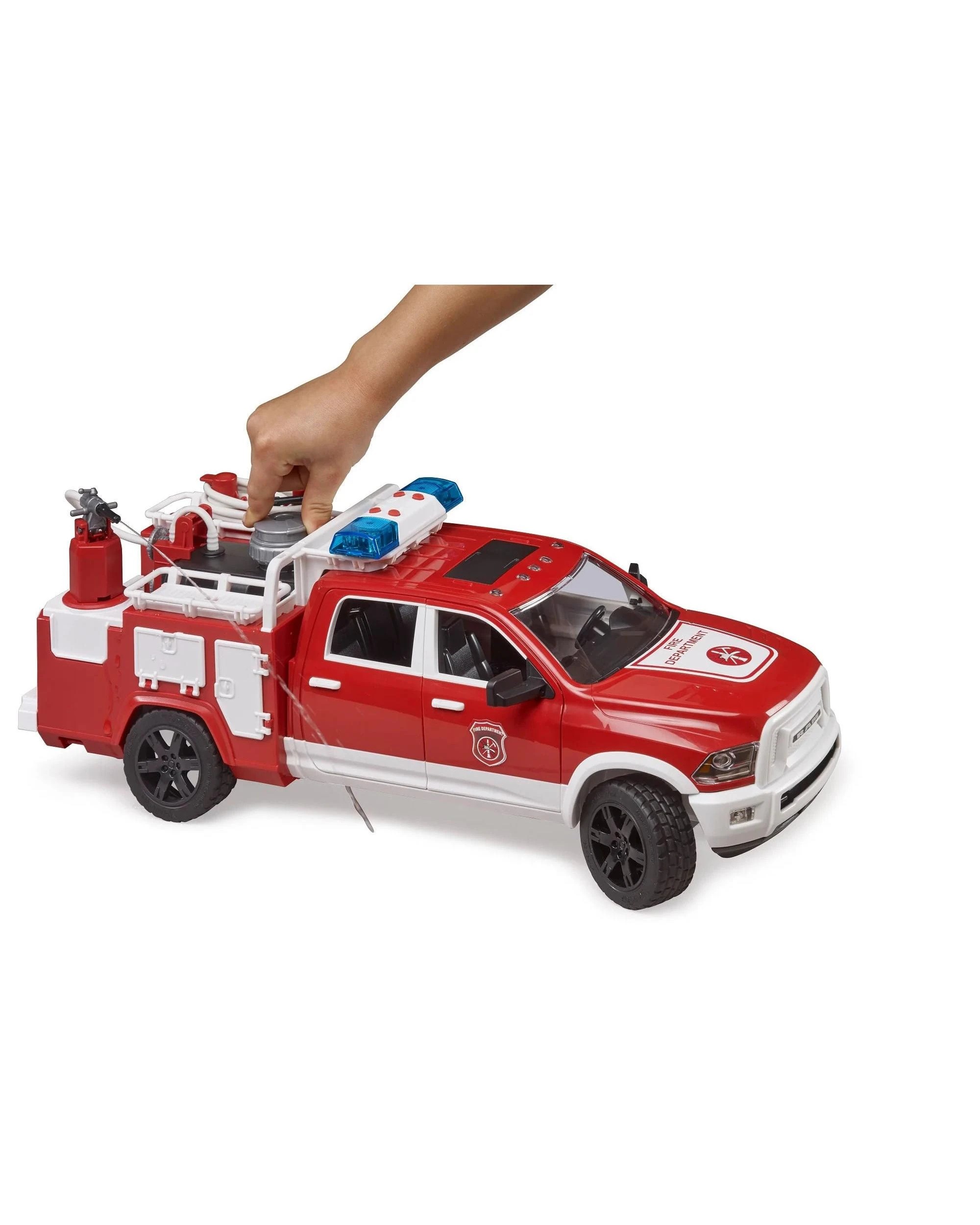 7 Bruder Emergency RAM 2500 Fire Engine Truck with Light and Sound Module - Red, 7 of 9