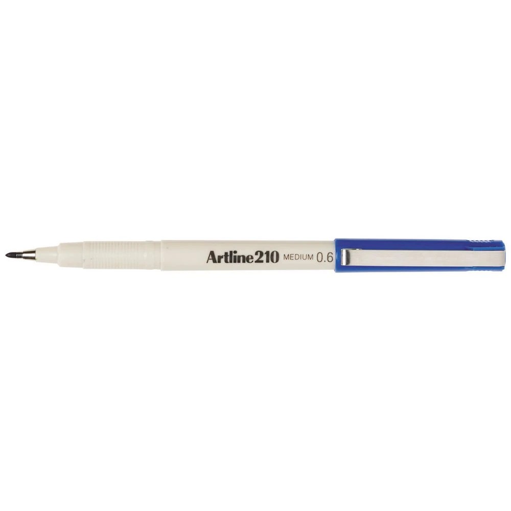 1 Artline 210 Fineliner Pen 0.6mm Blue, 1 of 2