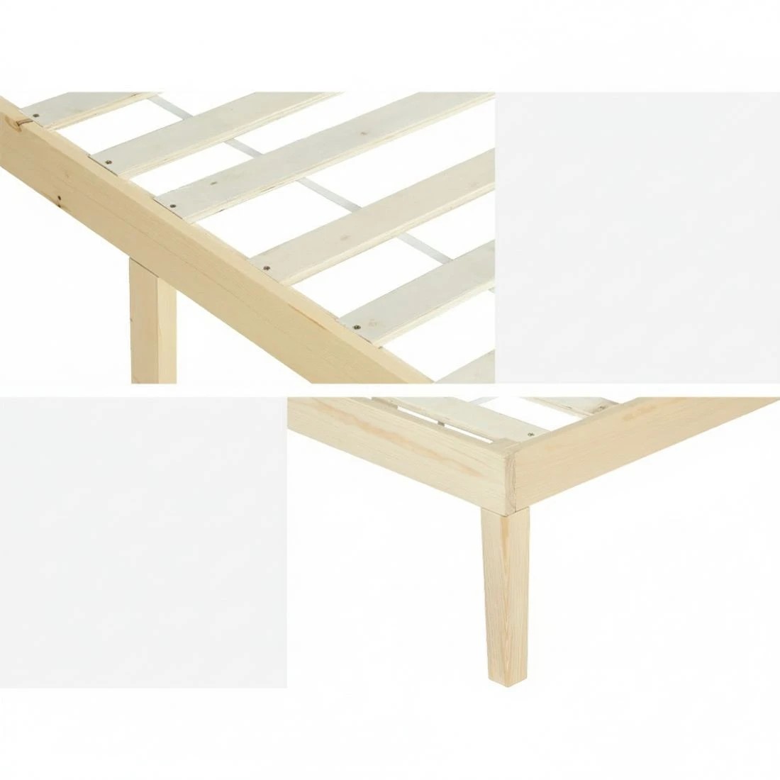 7 Artiss Bed Frame Single Size Wooden Bed Base BRUNO - Natural, 7 of 7