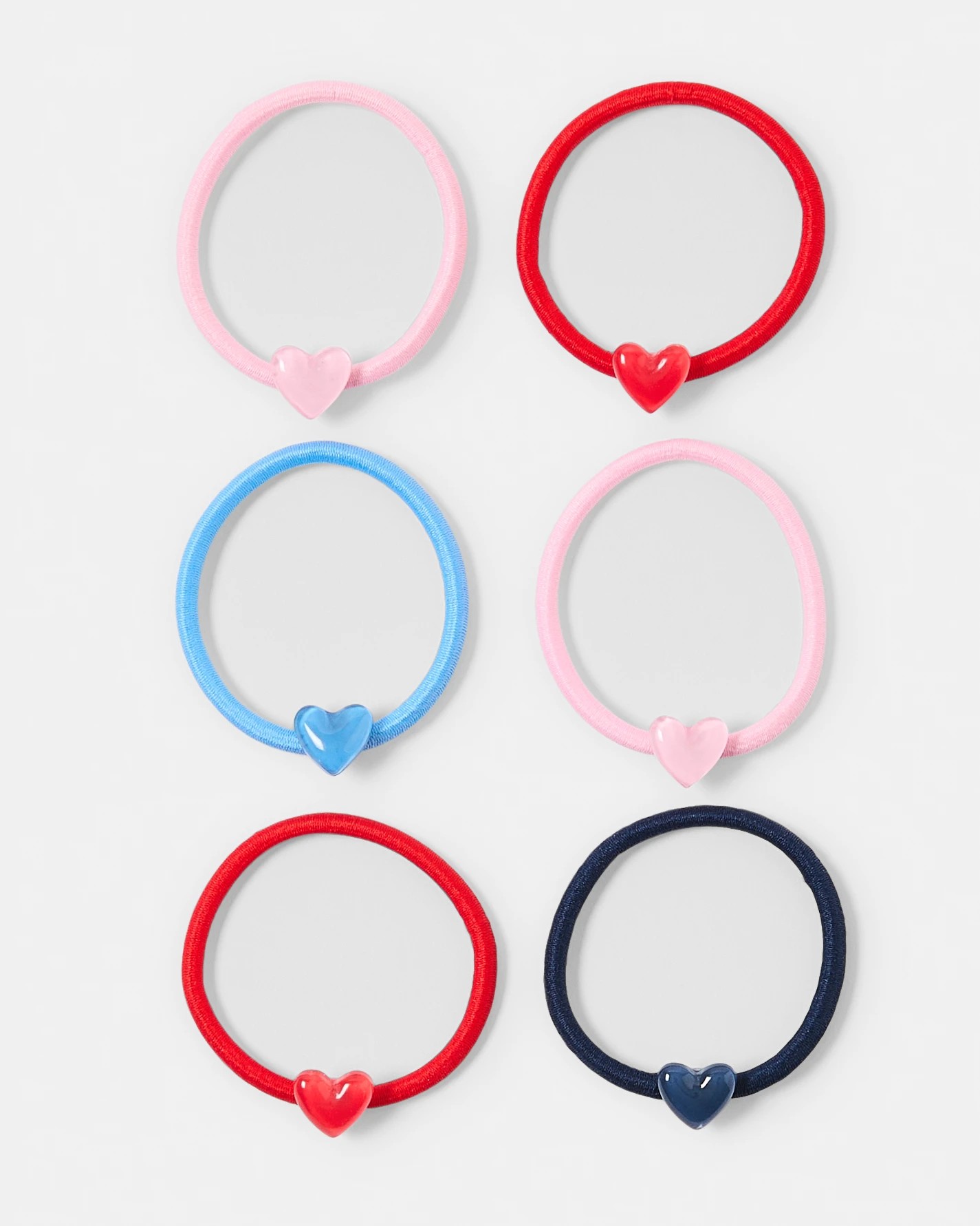 1 6 Pack Hearts Hair Ties, 1 of 3