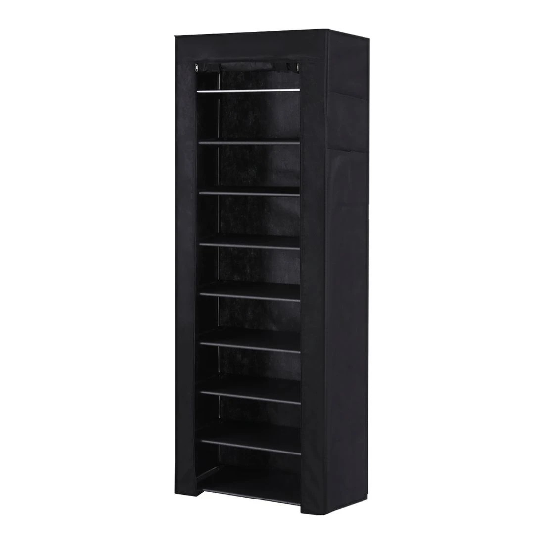 3 Artiss Shoe Rack Cabinet 10-Tier Removable Cover Dustproof Entryway Organizer Space Saving Easy Assembly - Black, 3 of 8