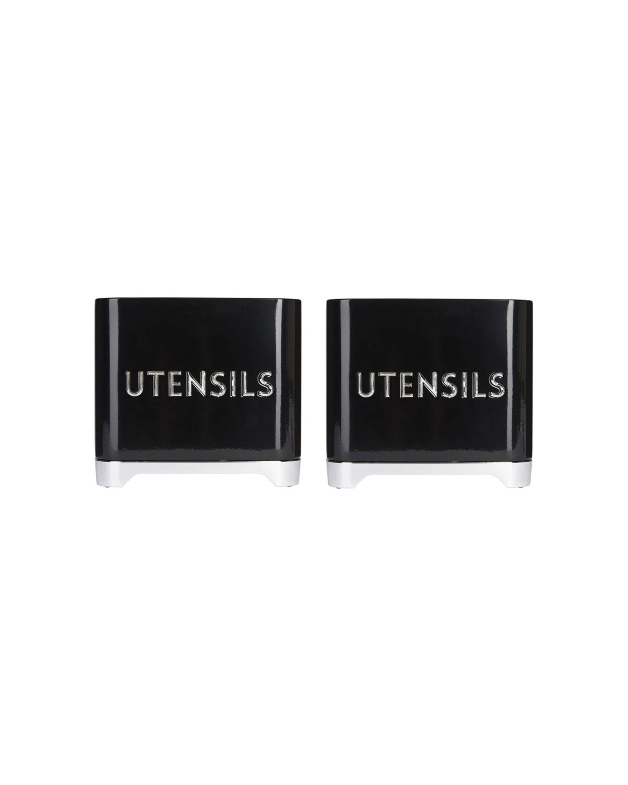 1 Kitchen Craft 2PK Lovello Carbon Steel Utensil Tin Holder Retro Style - Black, 1 of 6