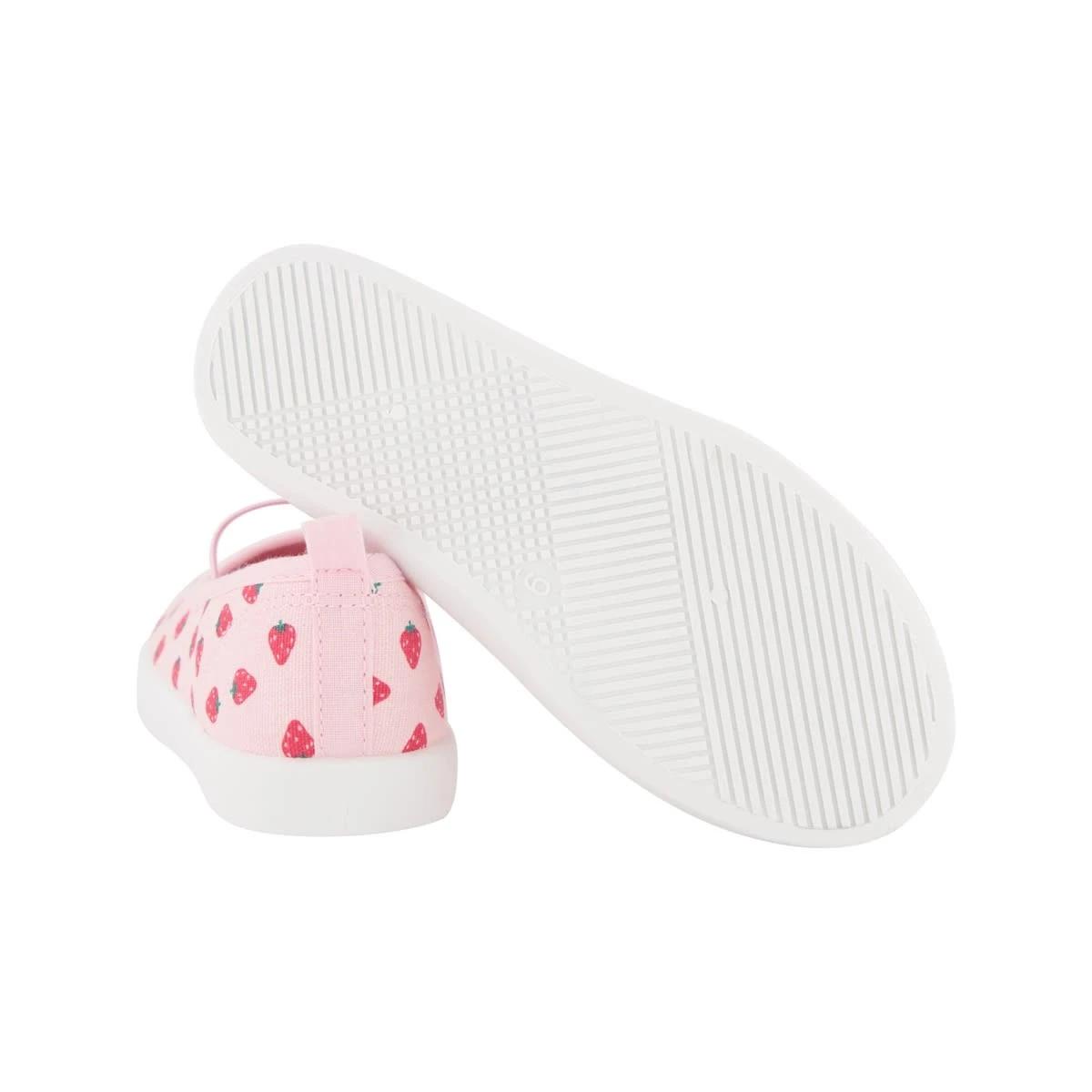 5 Junior Print Canvas Shoes STRAWBERRY PINK, 5 of 5