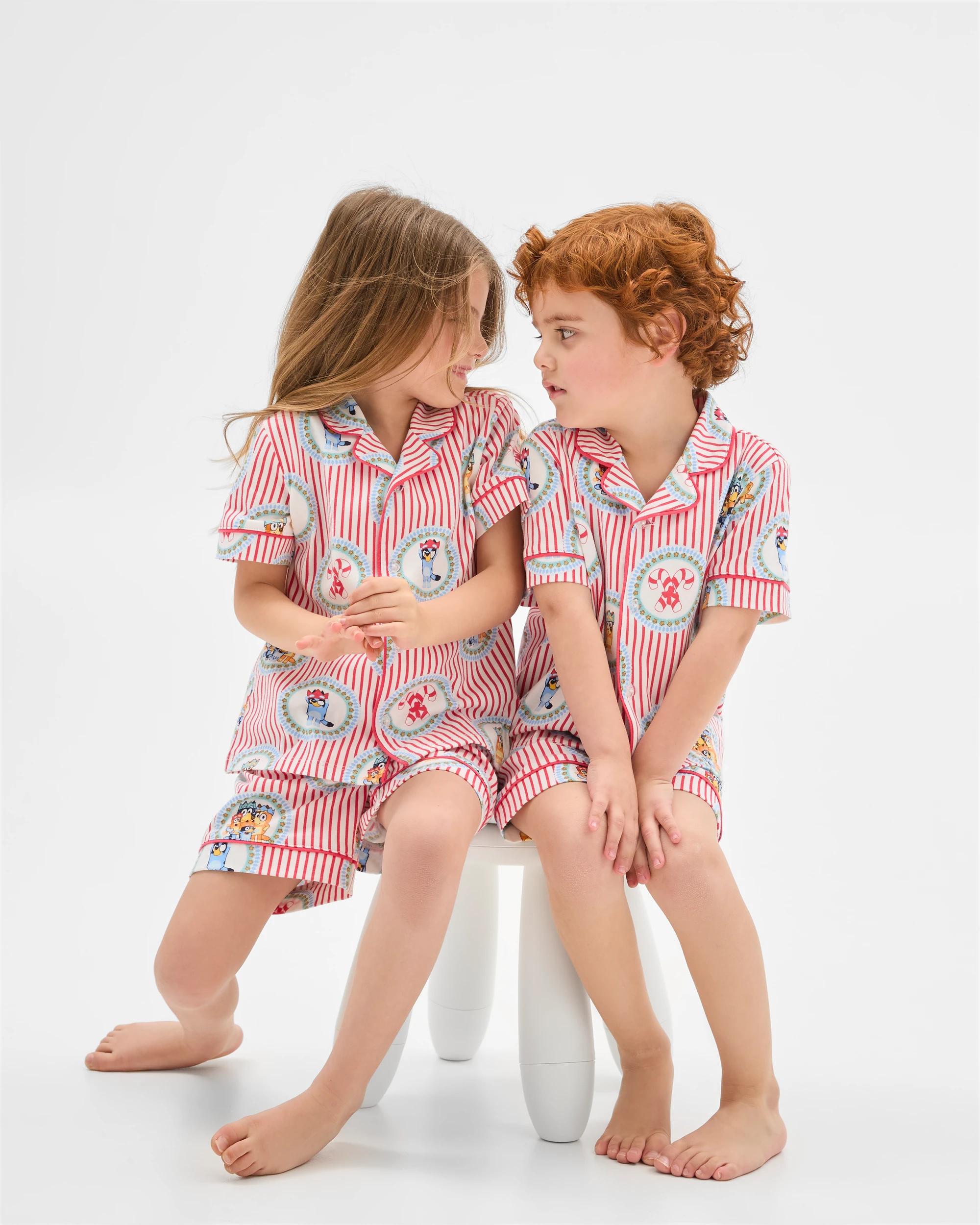 2 Family Matching Christmas Bluey Younger Kids Australian Cotton Pyjama Set BLUEY, 2 of 9
