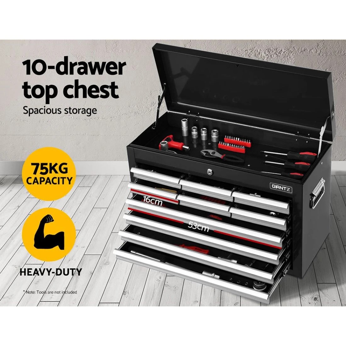1 Giantz 17 Drawer Tool Box Cabinet Chest Trolley Toolbox Garage Storage Box - Multi, 1 of 4