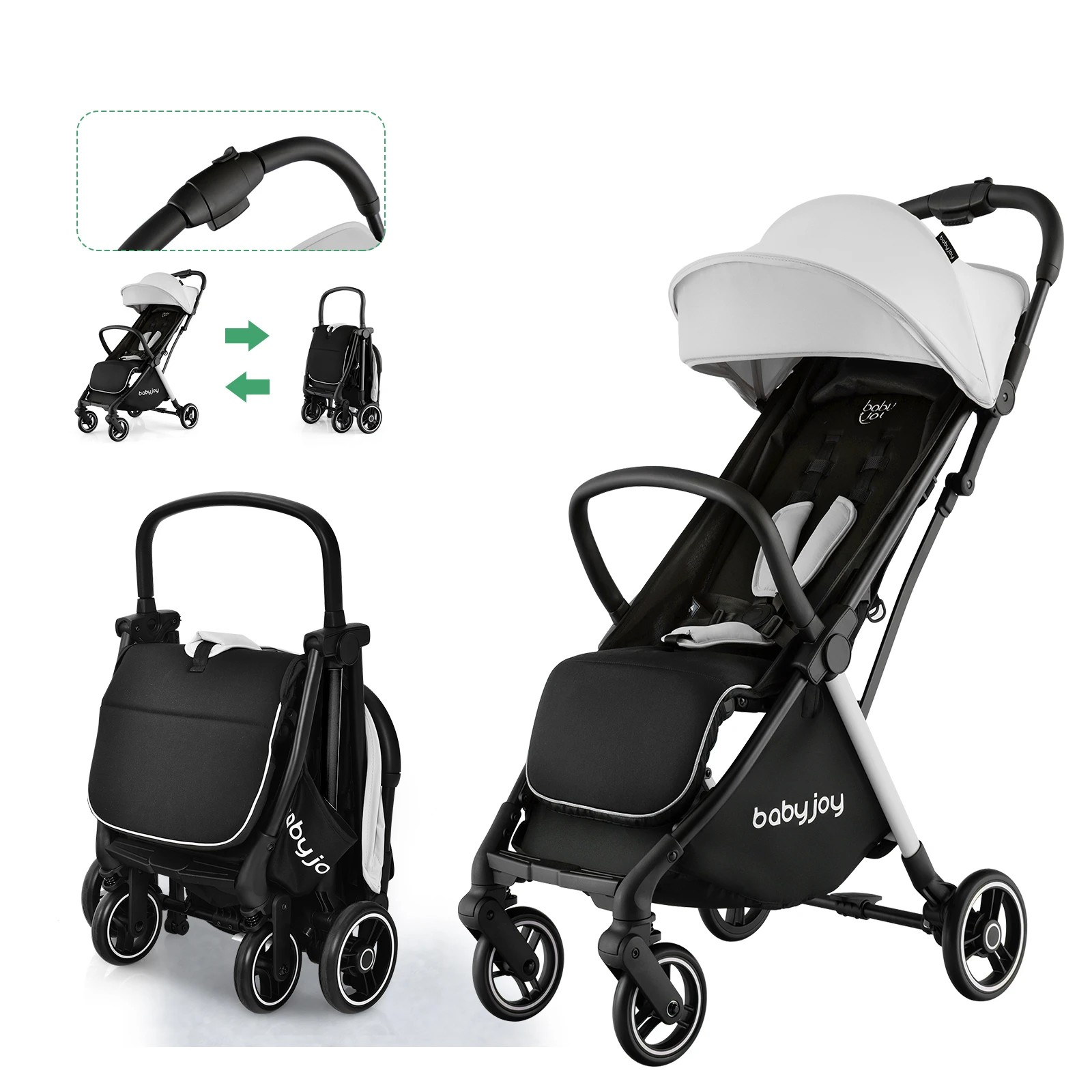 2 Costway Portable Stroller Baby Pram Adjustable Pushchair, 2 of 6