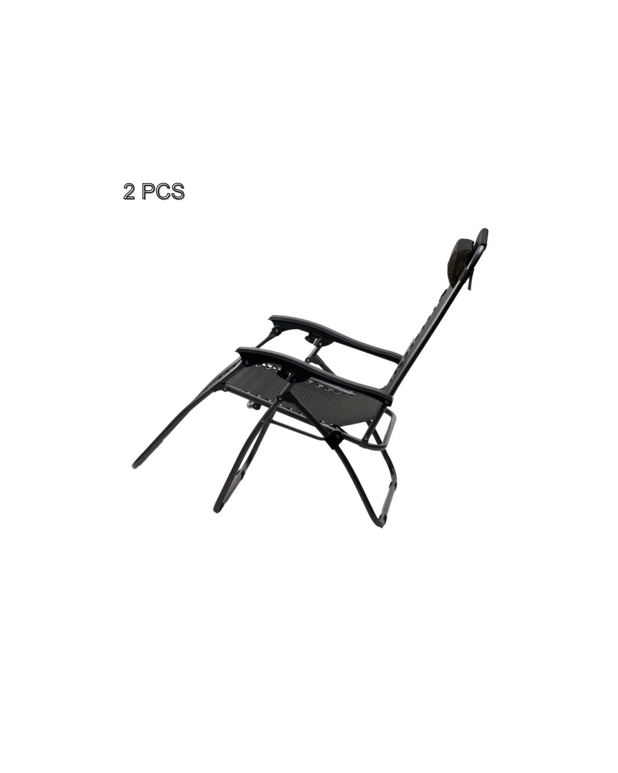 3 Hacienda 2 Pcs Zero Gravity Folding Reclining Chair (Black), 3 of 4