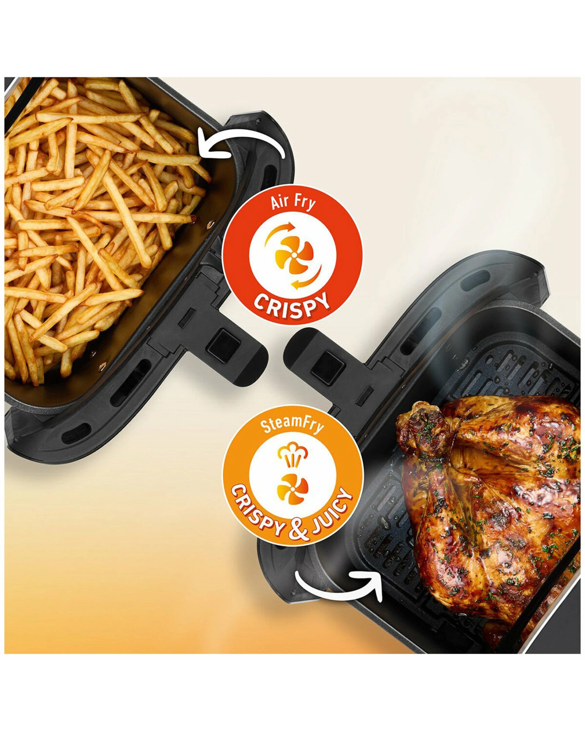 4 Sunbeam SteamFry Air Fryer + Steam - BLACK, 4 of 5