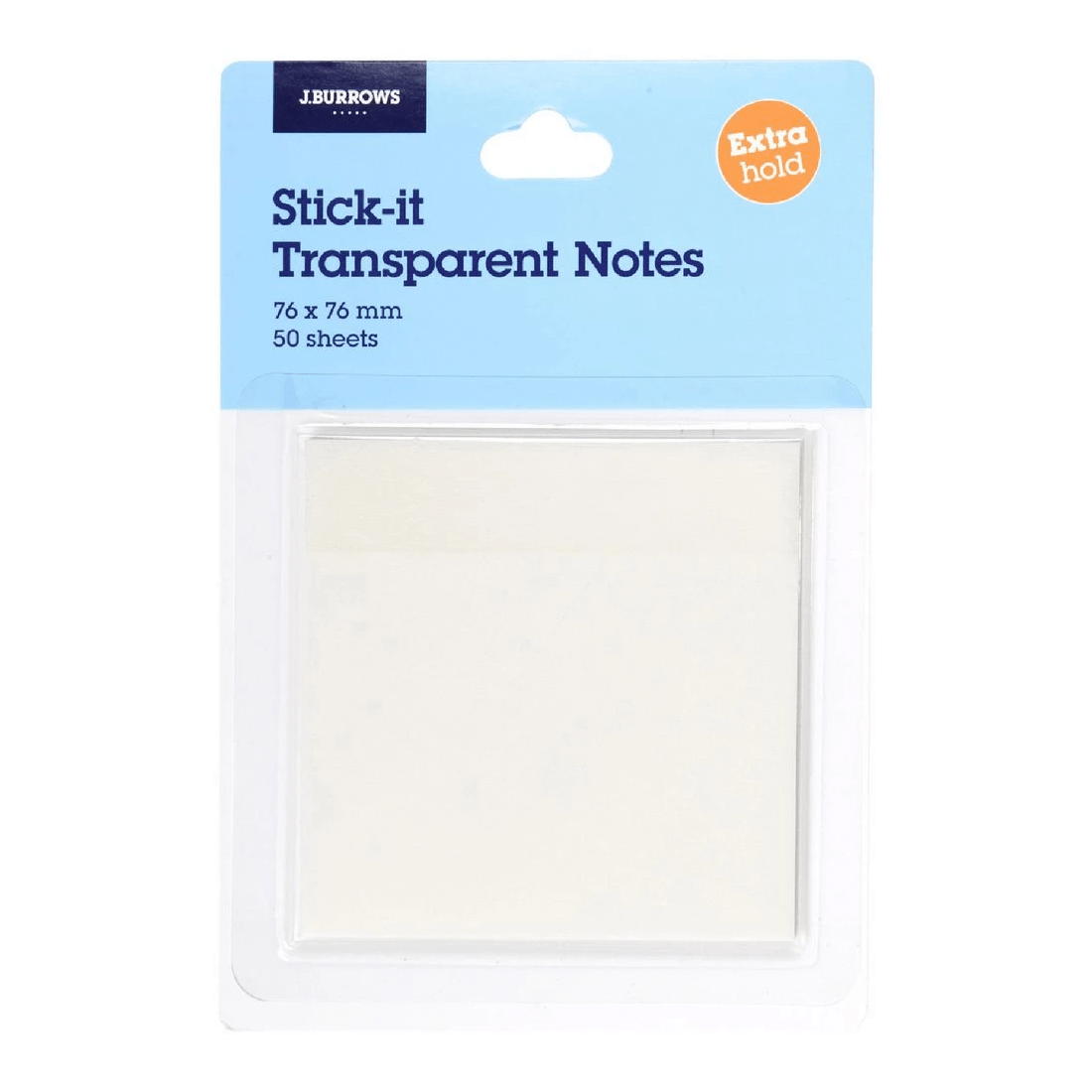 1 J.Burrows Stick-It Transparent Notes 76x76mm, 1 of 6