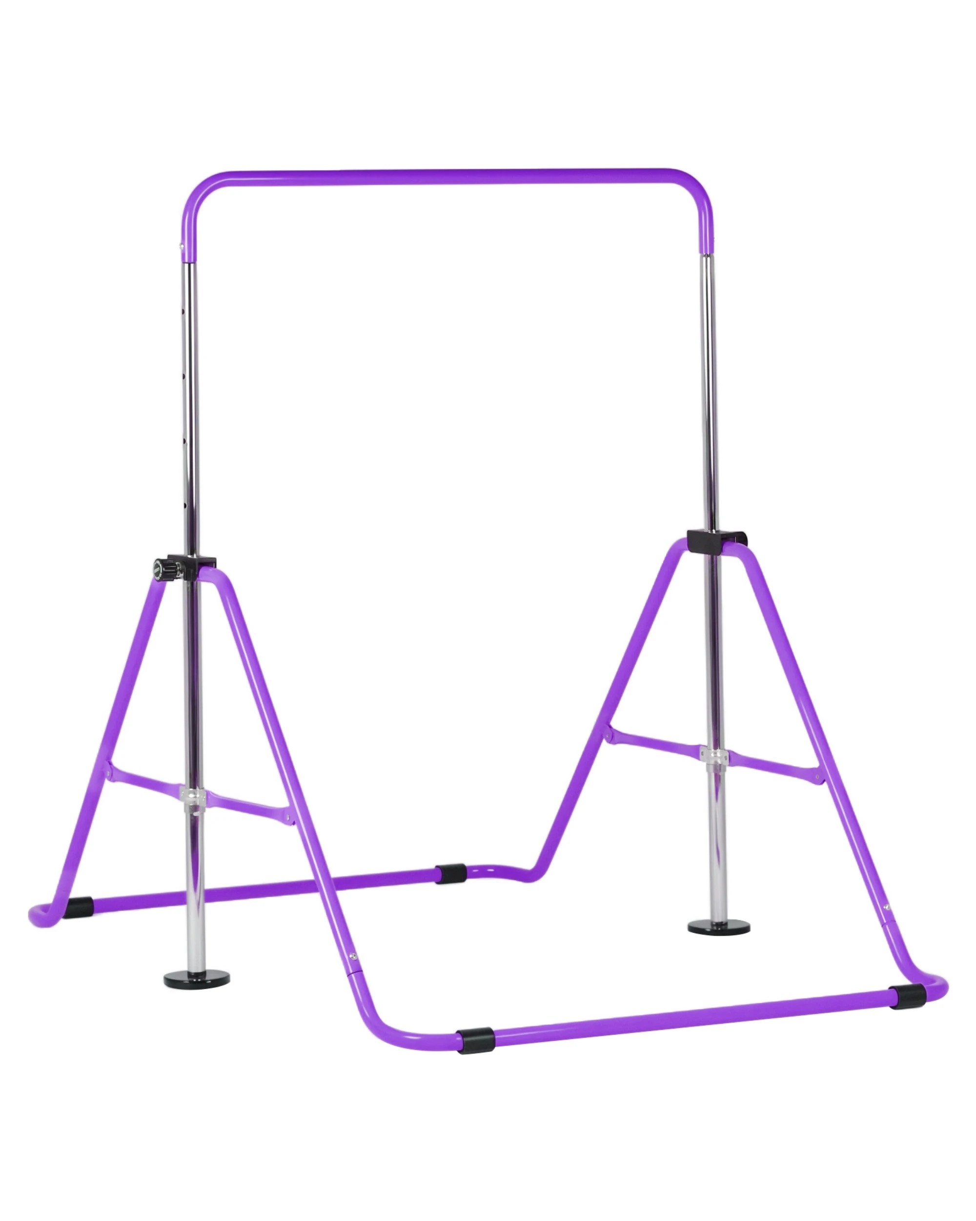 5 Advwin Foldable Kids Gymnastics Bar w/5 Adjustable Height Purple, 5 of 6